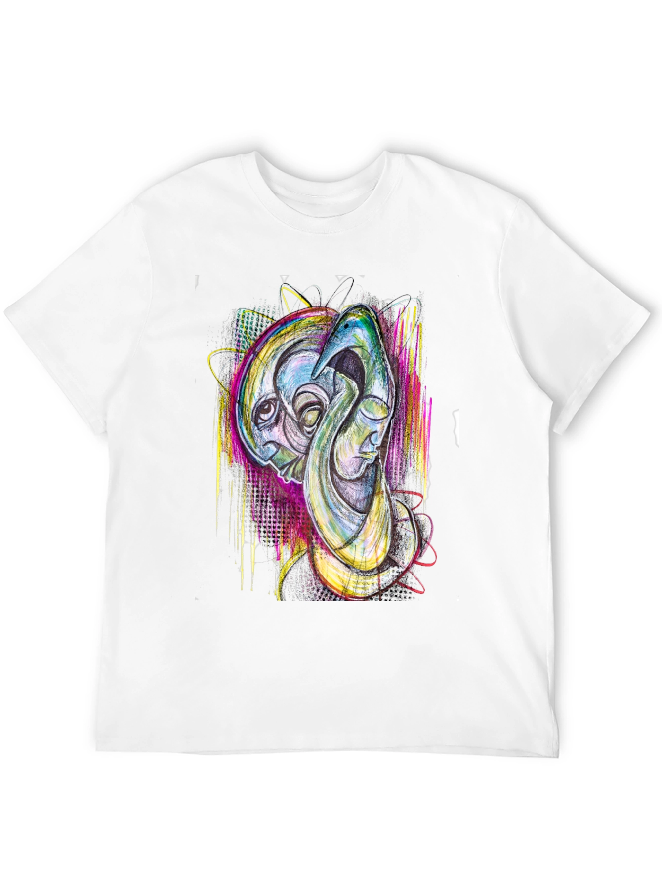 Black Abstract Art Print Black T-Shirt view 12