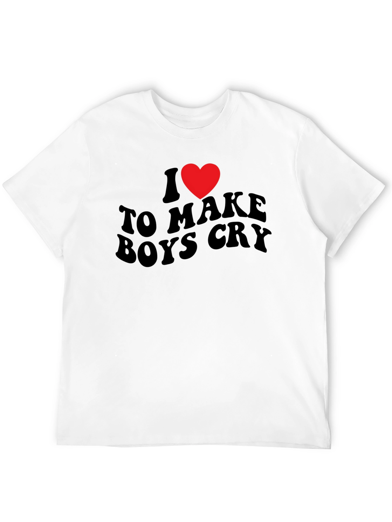 Black I Heart to Make Boys Cry T-Shirt view 12