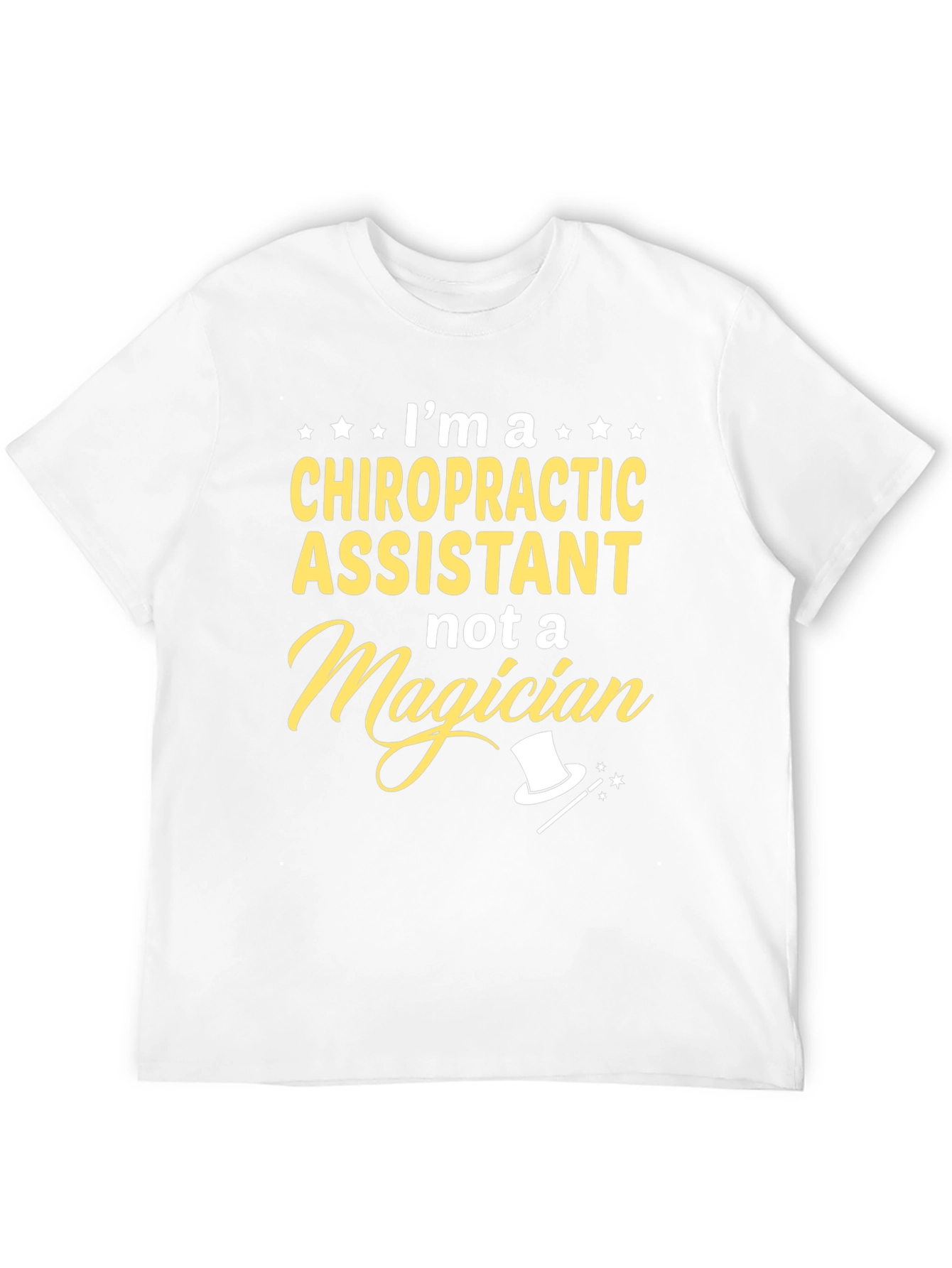 Black Chiropractic Assistant T-Shirt - Not A Magician! view 12
