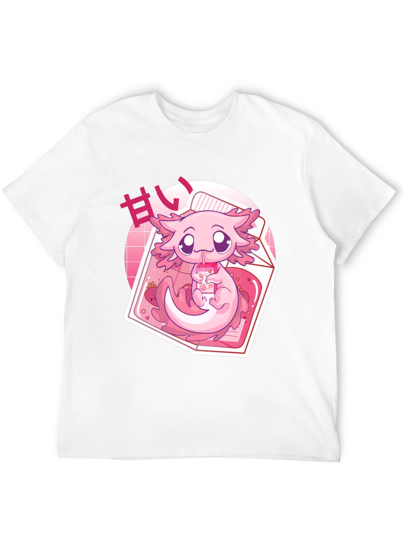 Black Cute Axolotl Kawaii T-Shirt view 12