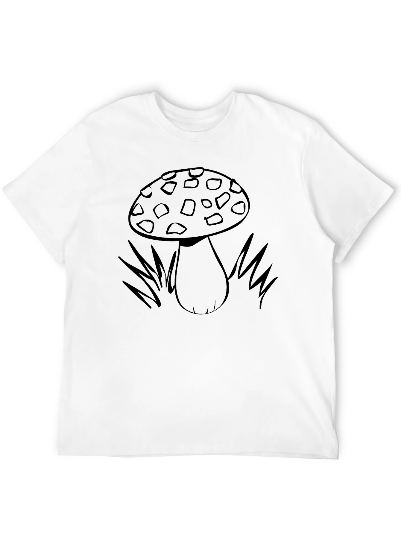 Black Mushroom Graphic Print Black Tee view 12