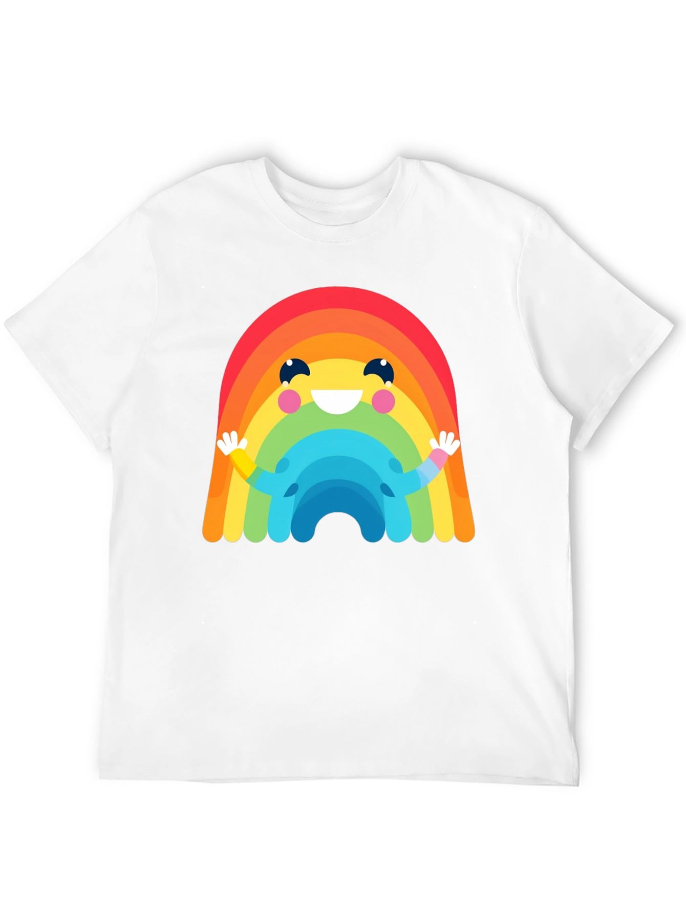 Black Rainbow Character Graphic Black T-Shirt view 12