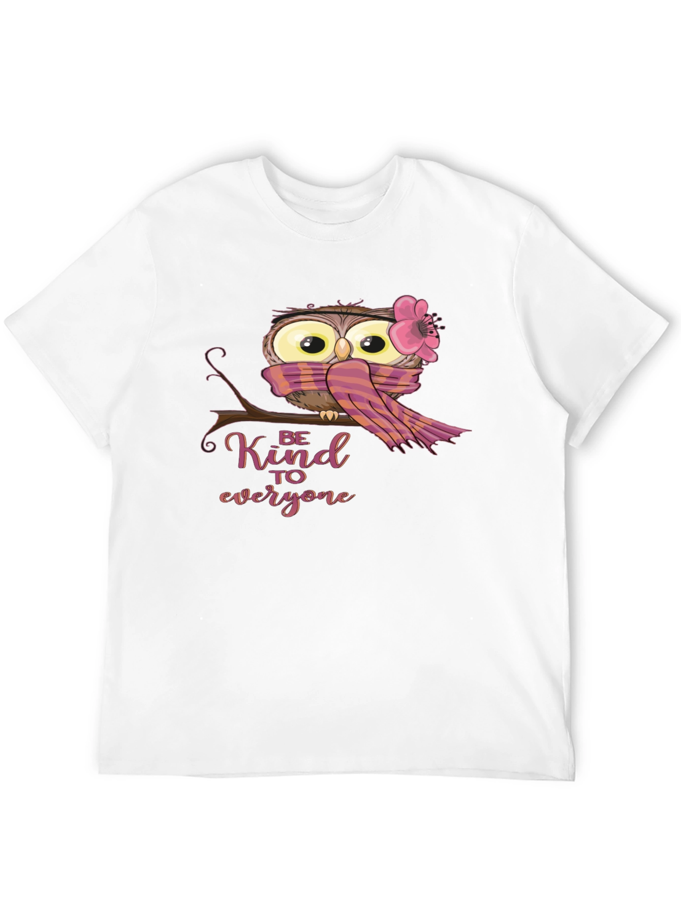 Black Cute Owl Graphic Tee - Be Kind T-Shirt view 12