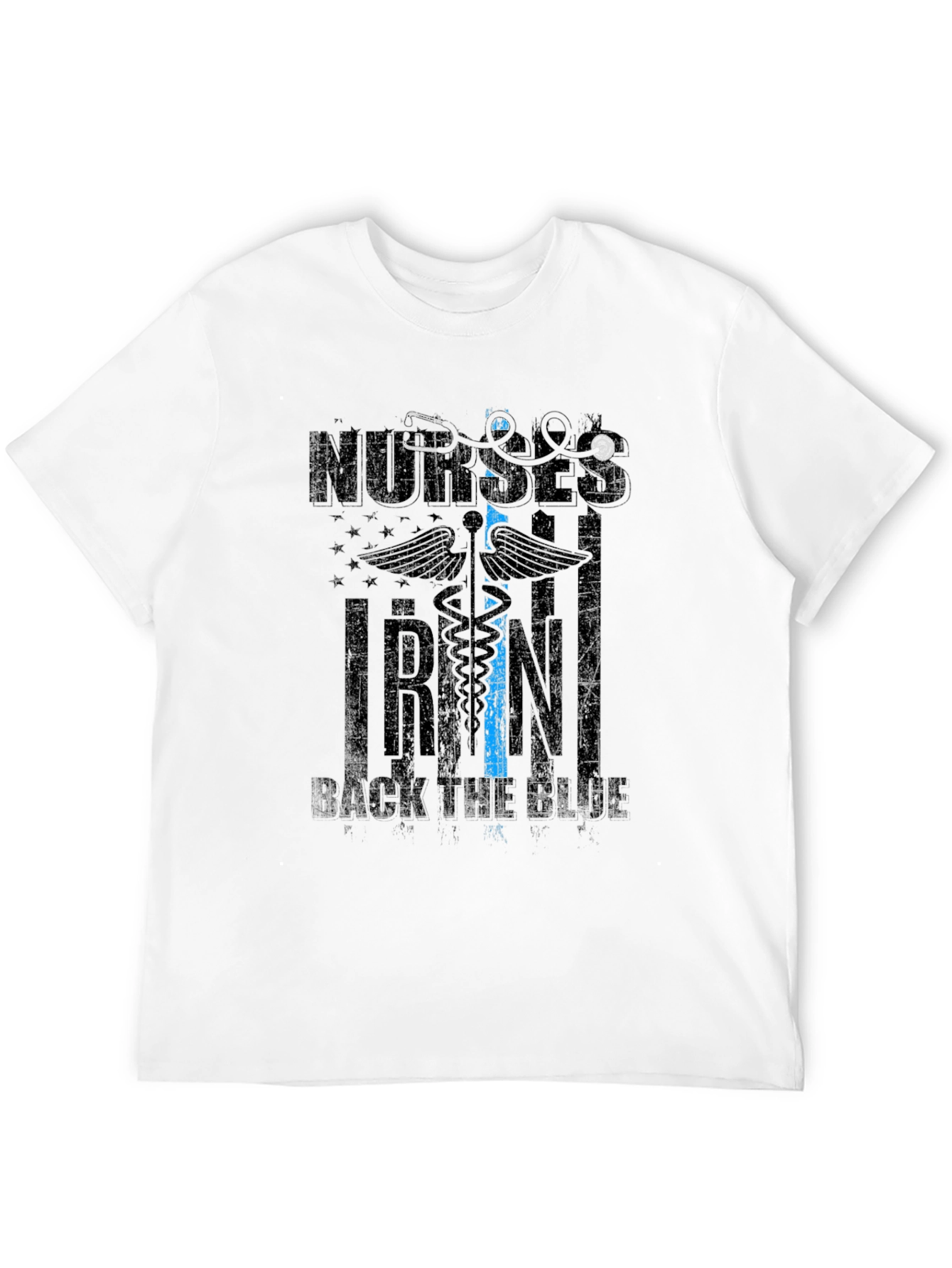 Black Nurses Back the Blue Graphic Tee - Unisex view 12