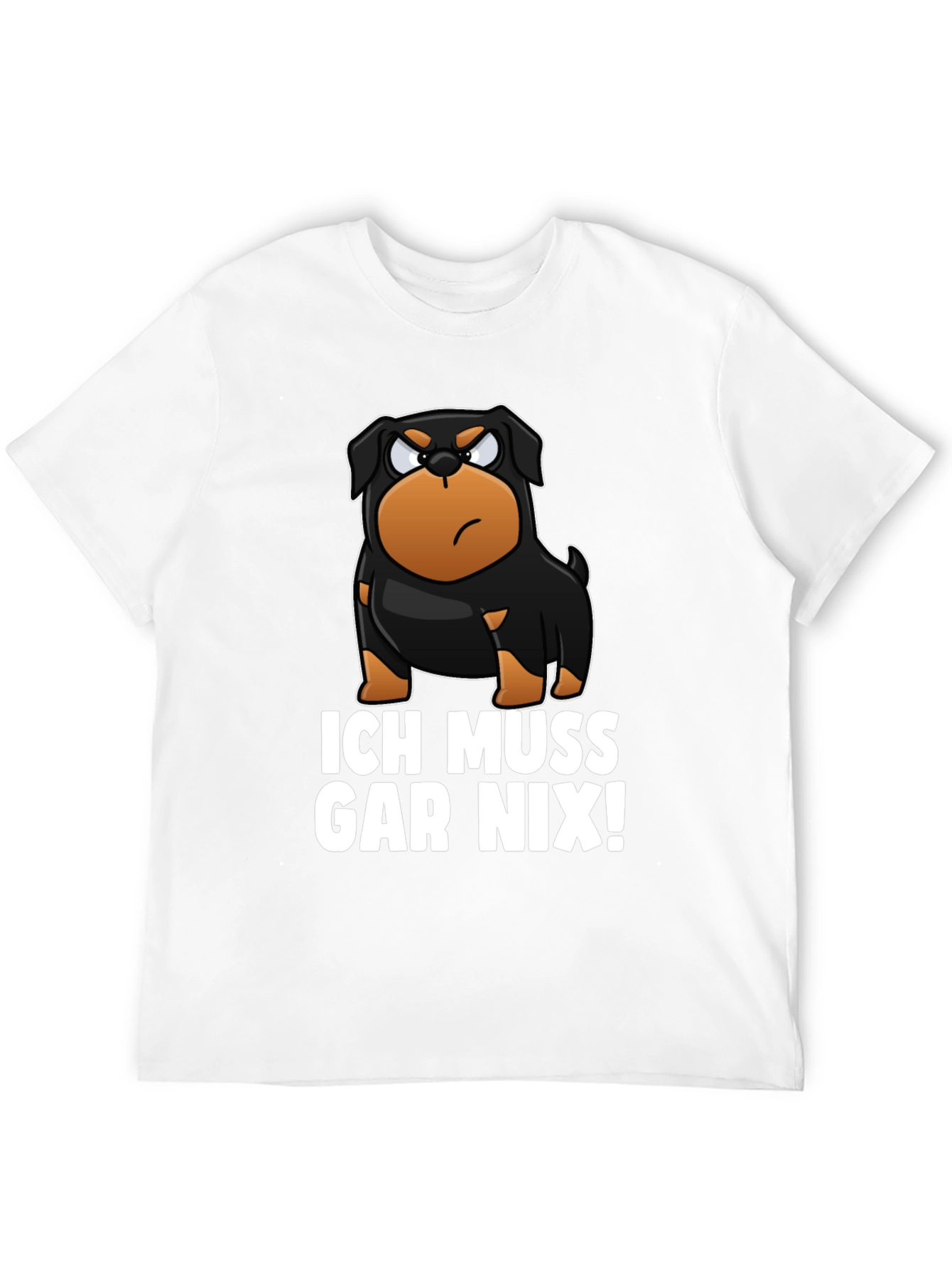 Black Ich Muss Gar Nix! Rottweiler Graphic T-Shirt view 12
