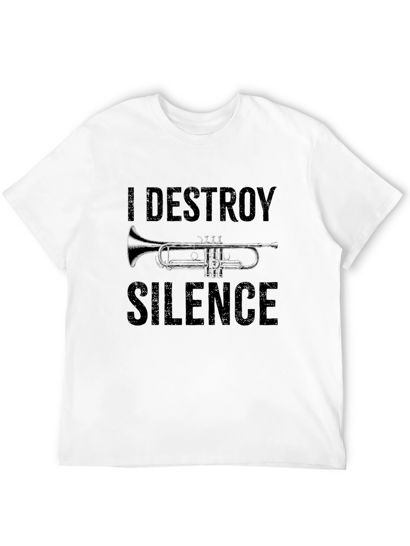 Black I Destroy Silence Trumpet T-Shirt - Music Lover Tee view 12