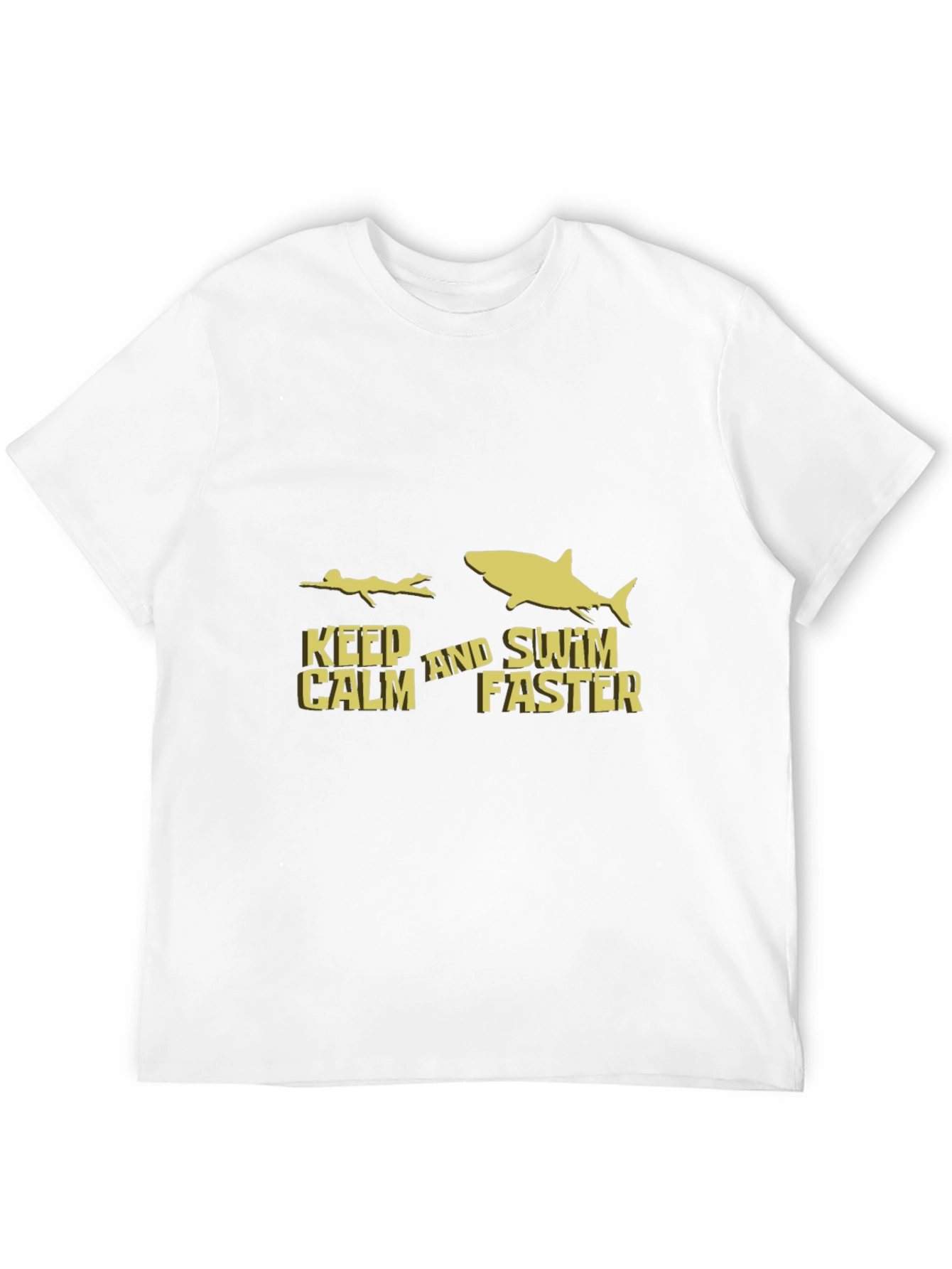 Black Keep Calm and Swim Faster T-Shirt view 12