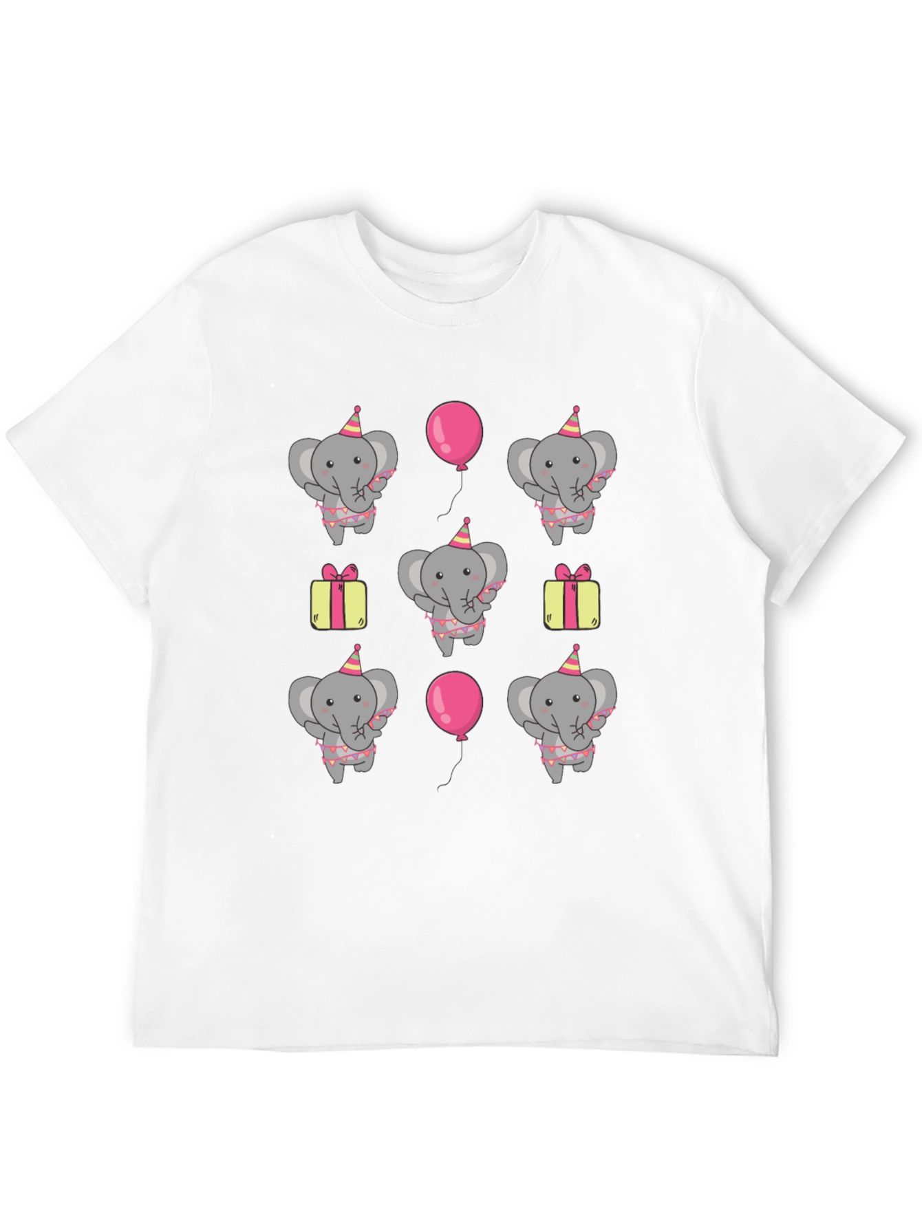 Black Elephant Birthday Party T-Shirt - Fun Graphic Tee view 12