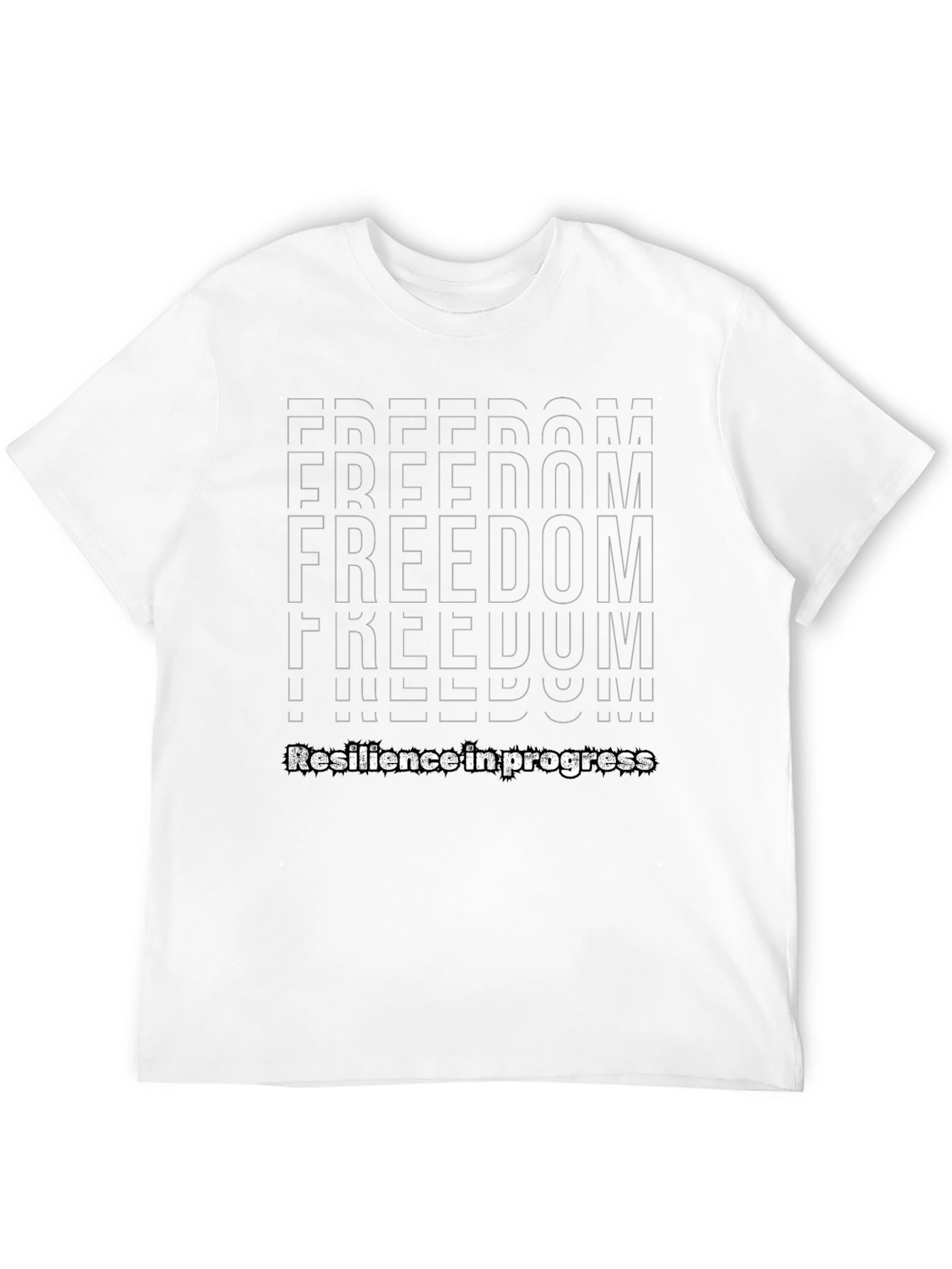 Black Freedom Resilience Men's Graphic T-Shirt view 12