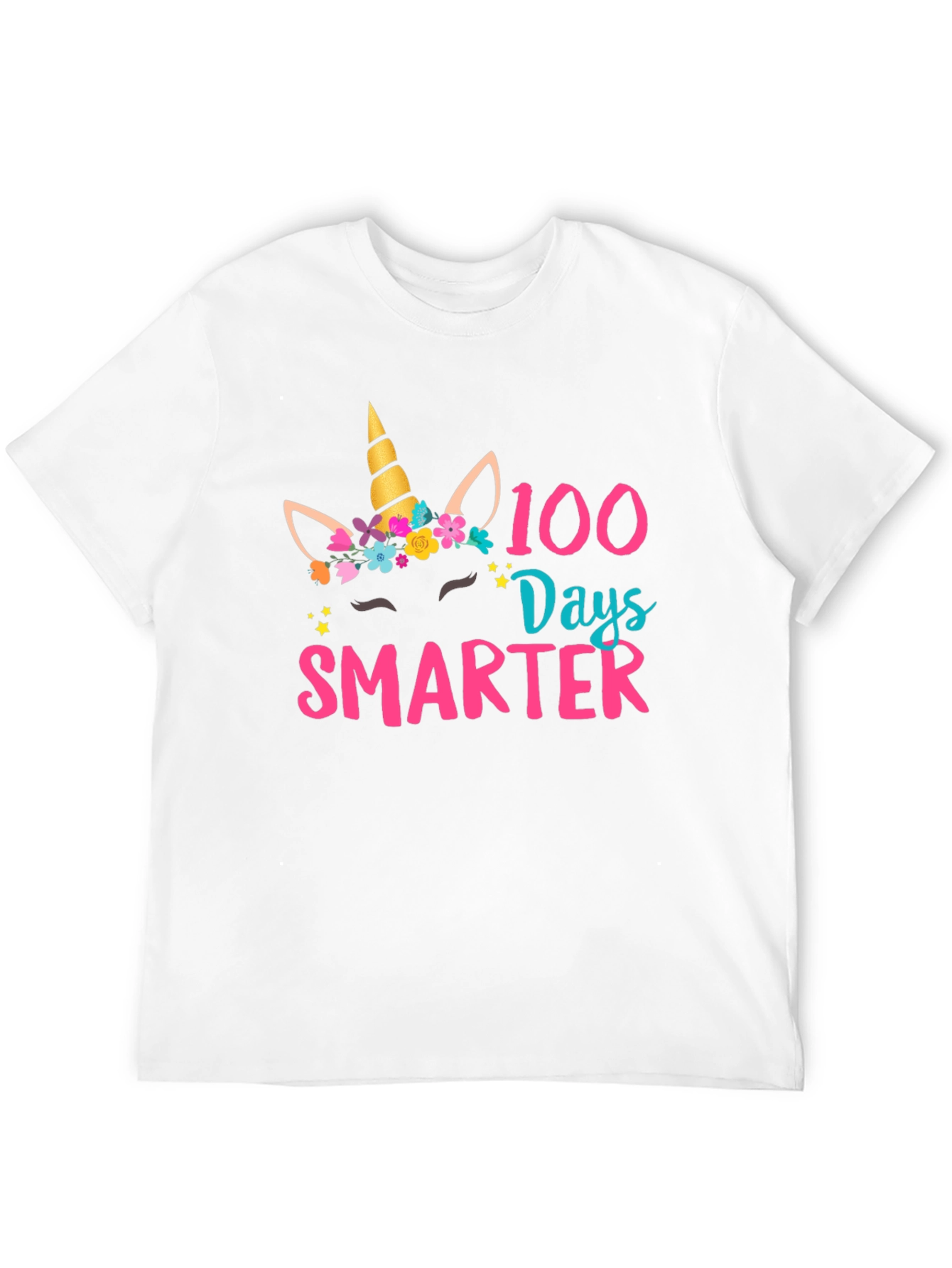 100 Days Smarter Unicorn Graphic T-Shirt - 12