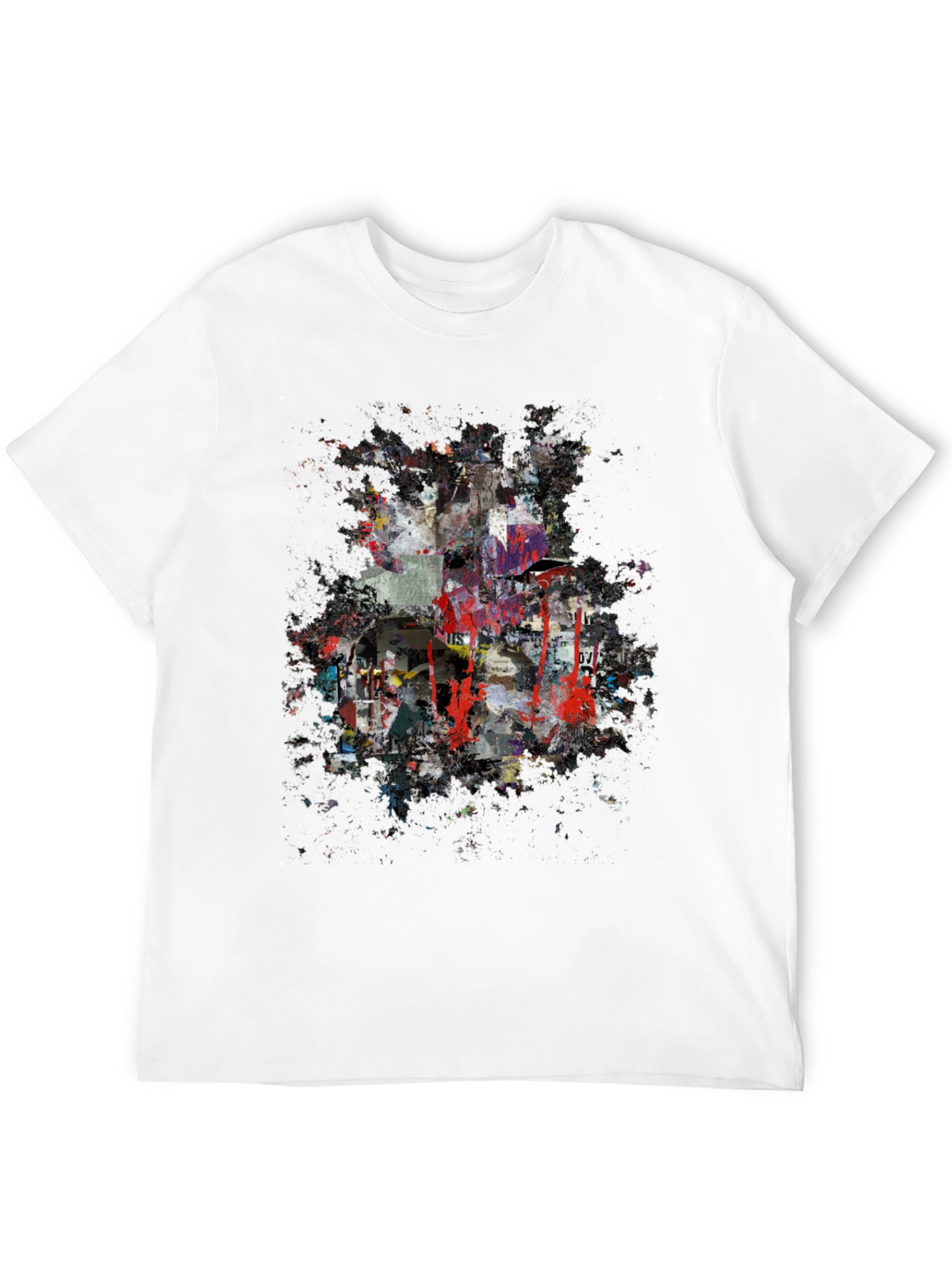 Black Abstract Art T-Shirt - Modern Graphic Tee view 12