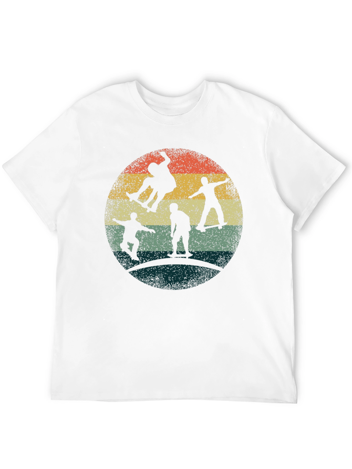 Black Skateboarding Silhouette Graphic Tee view 12