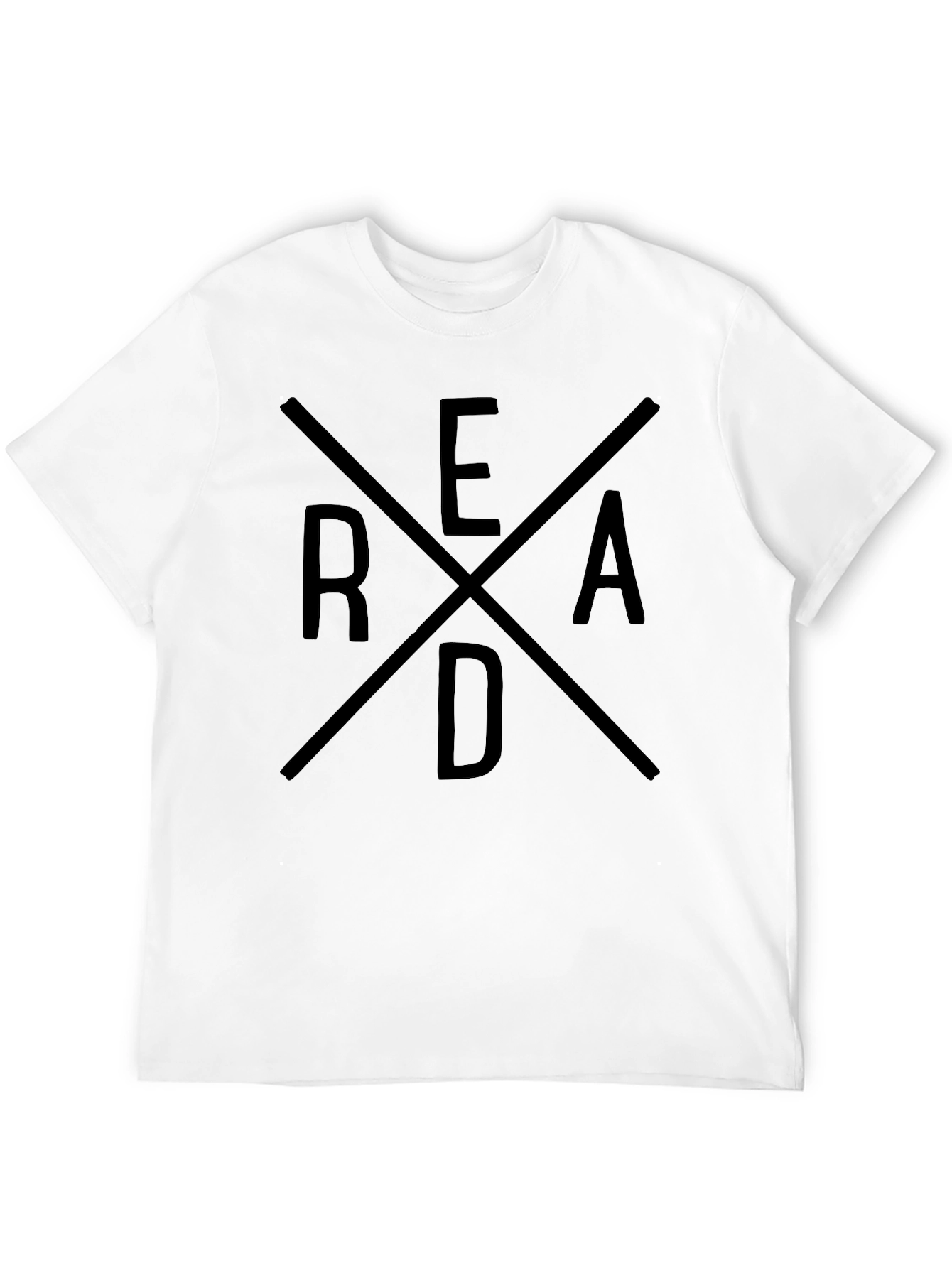 Black READ Graphic Tee - Trendy Unisex Crew Neck view 12
