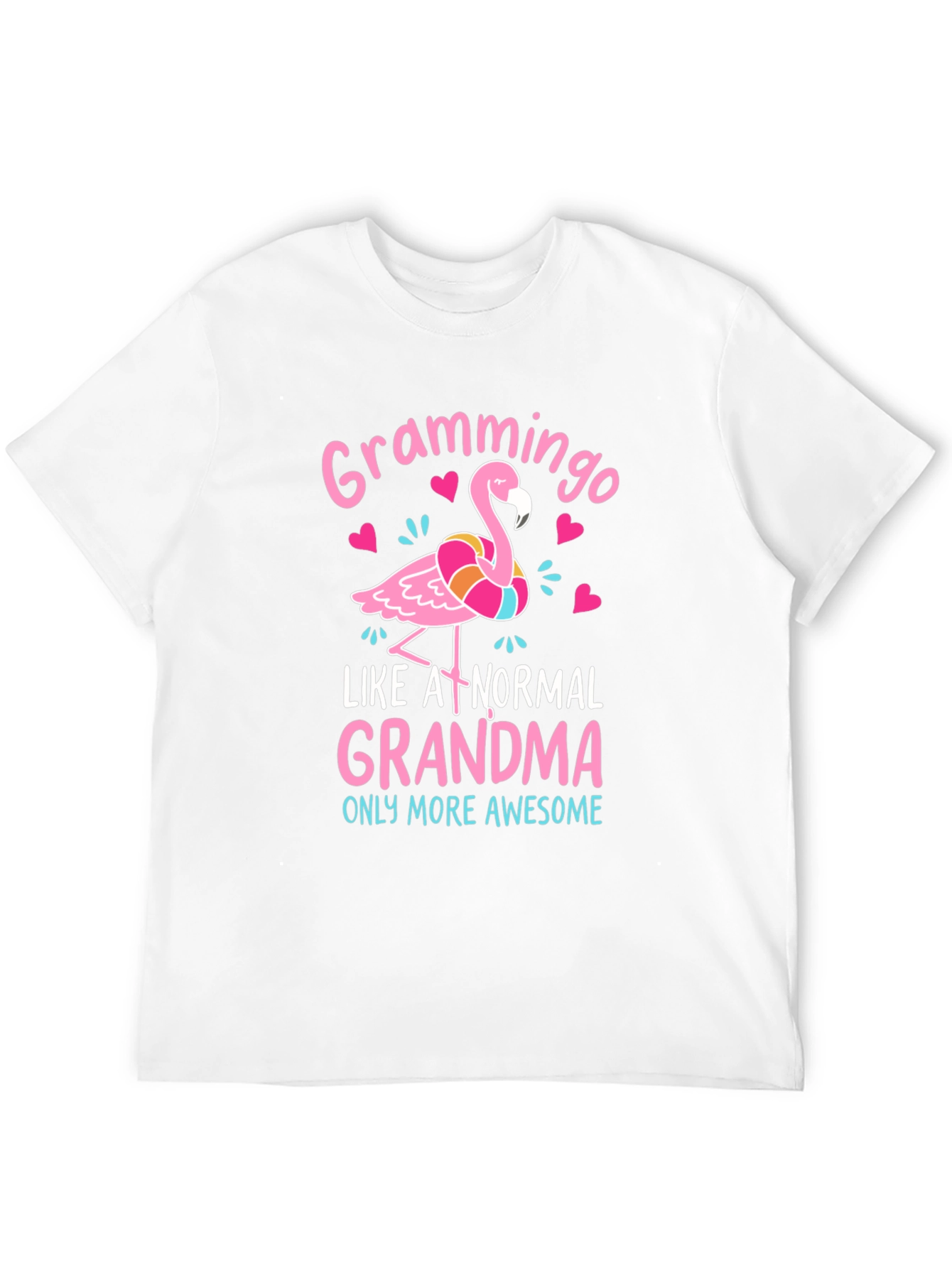 Black Grammingo Grandma T-Shirt - Awesome Pink Flamingo Tee view 12