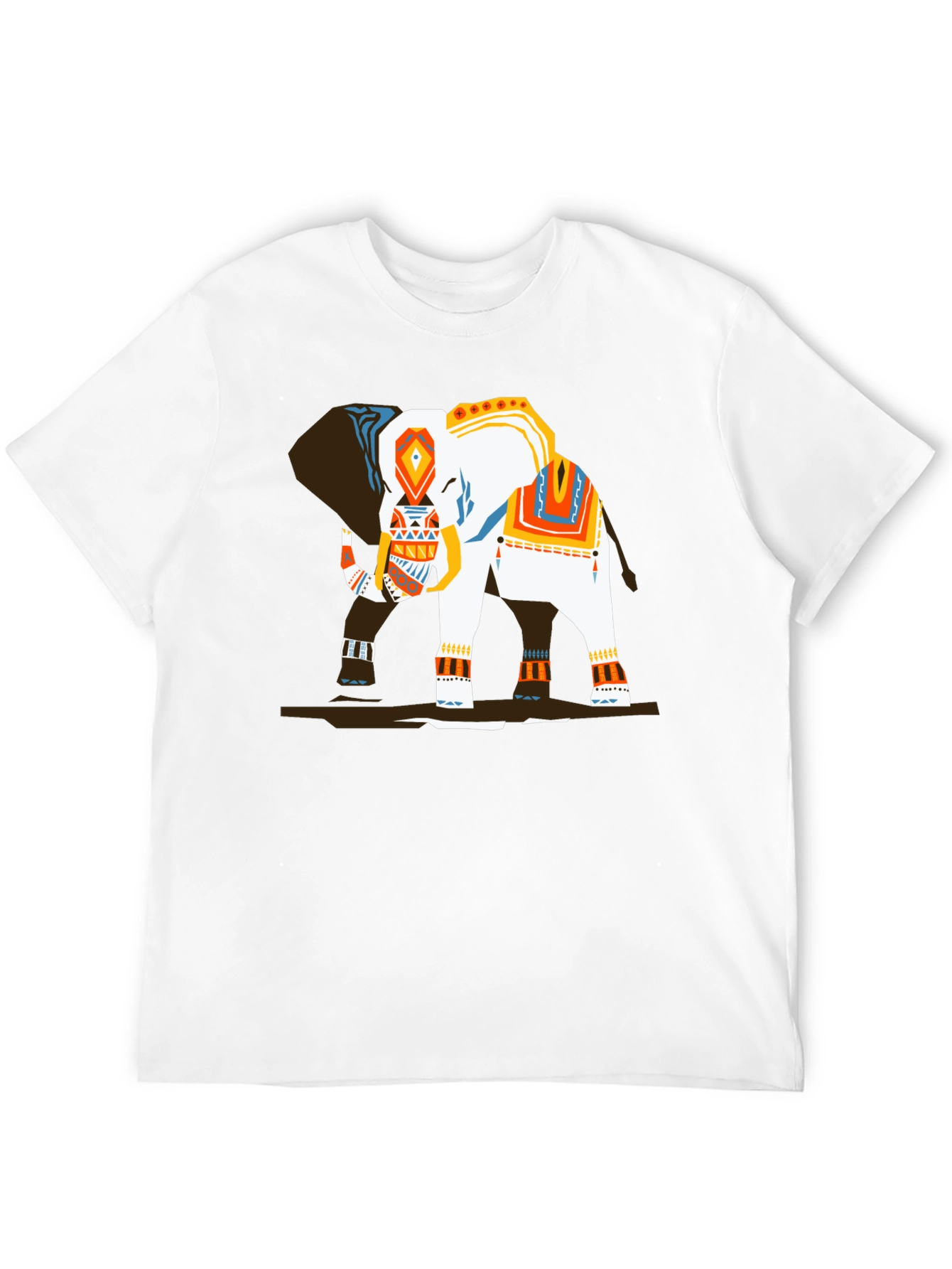 Black Elephant Graphic Tee - Black Cotton T-Shirt view 12