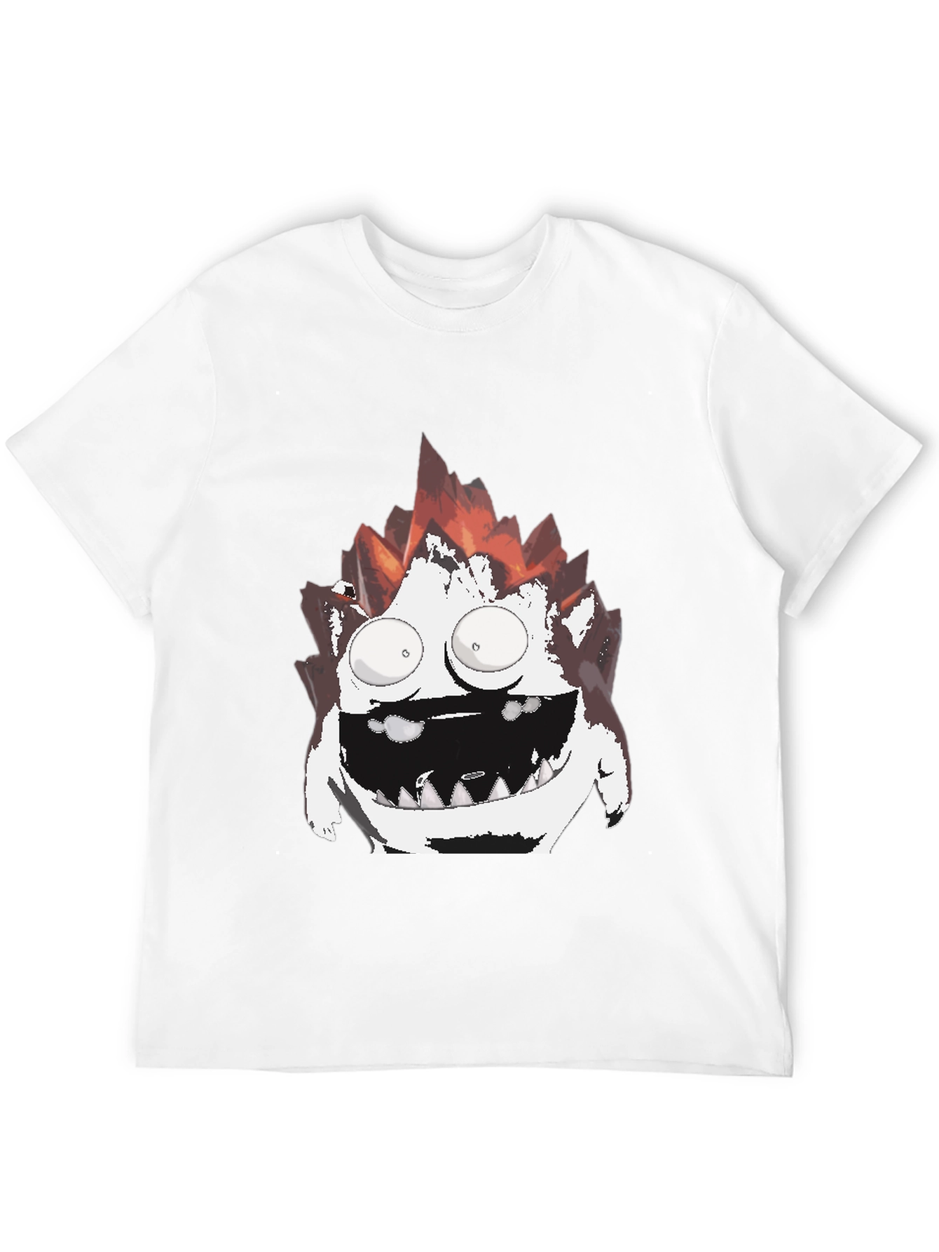 Black Monster Graphic Print Men's Black T-Shirt view 12