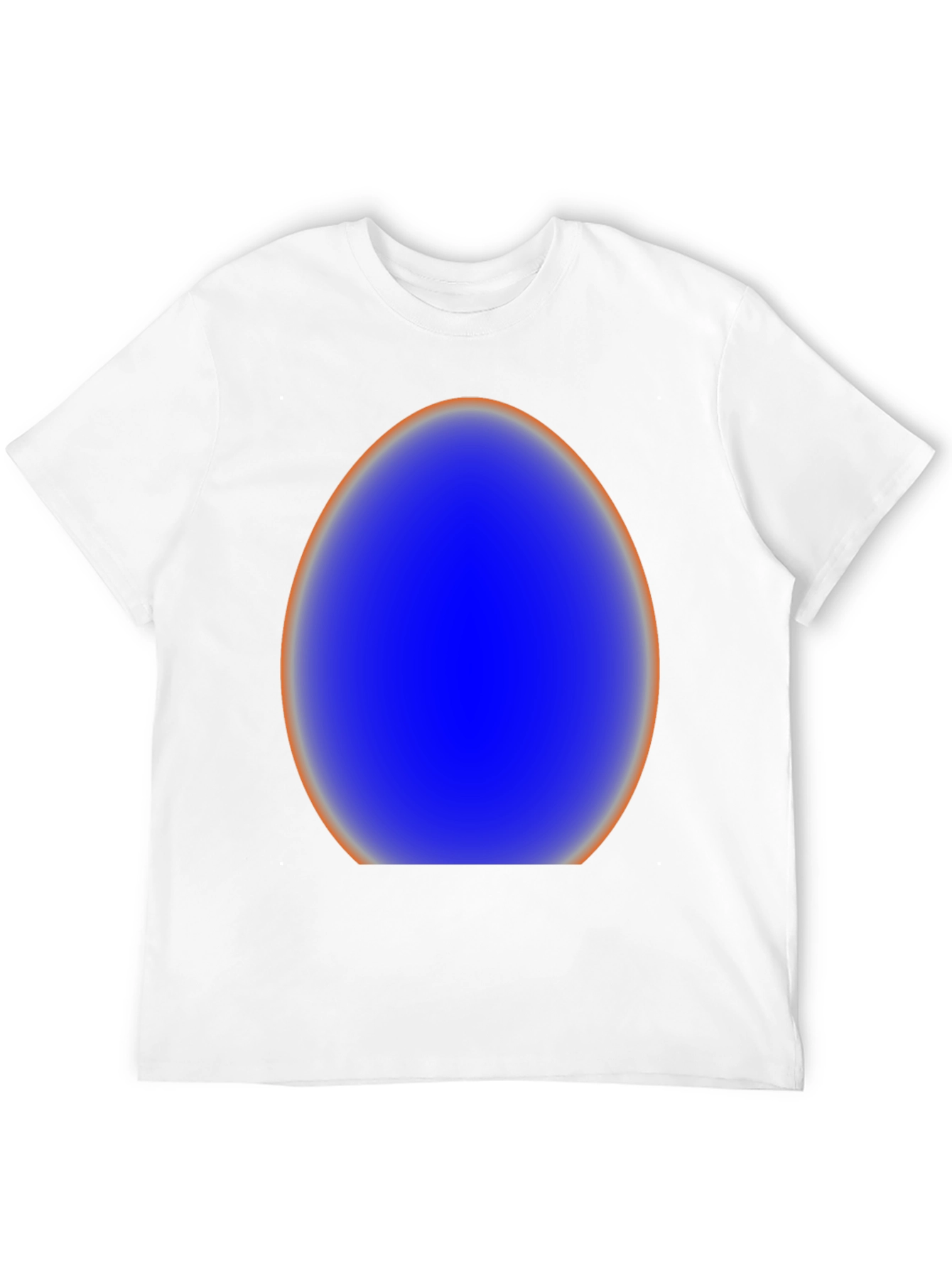 Black Abstract Blue Egg Graphic Tee - Modern Style view 12