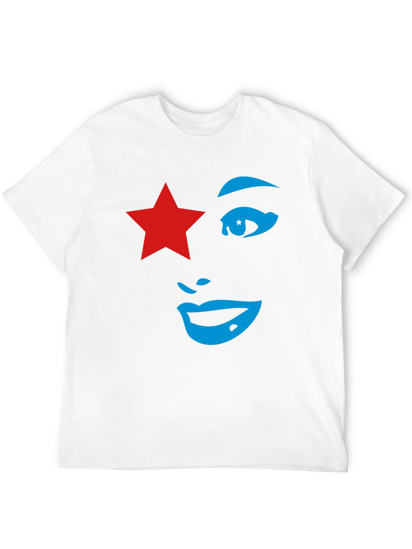 Black Star Face Graphic Tee - Unique Style view 12