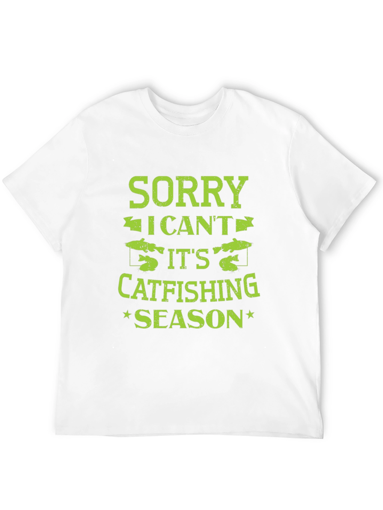 Black Sorry I Can't Catfishing Season Black T-Shirt view 12