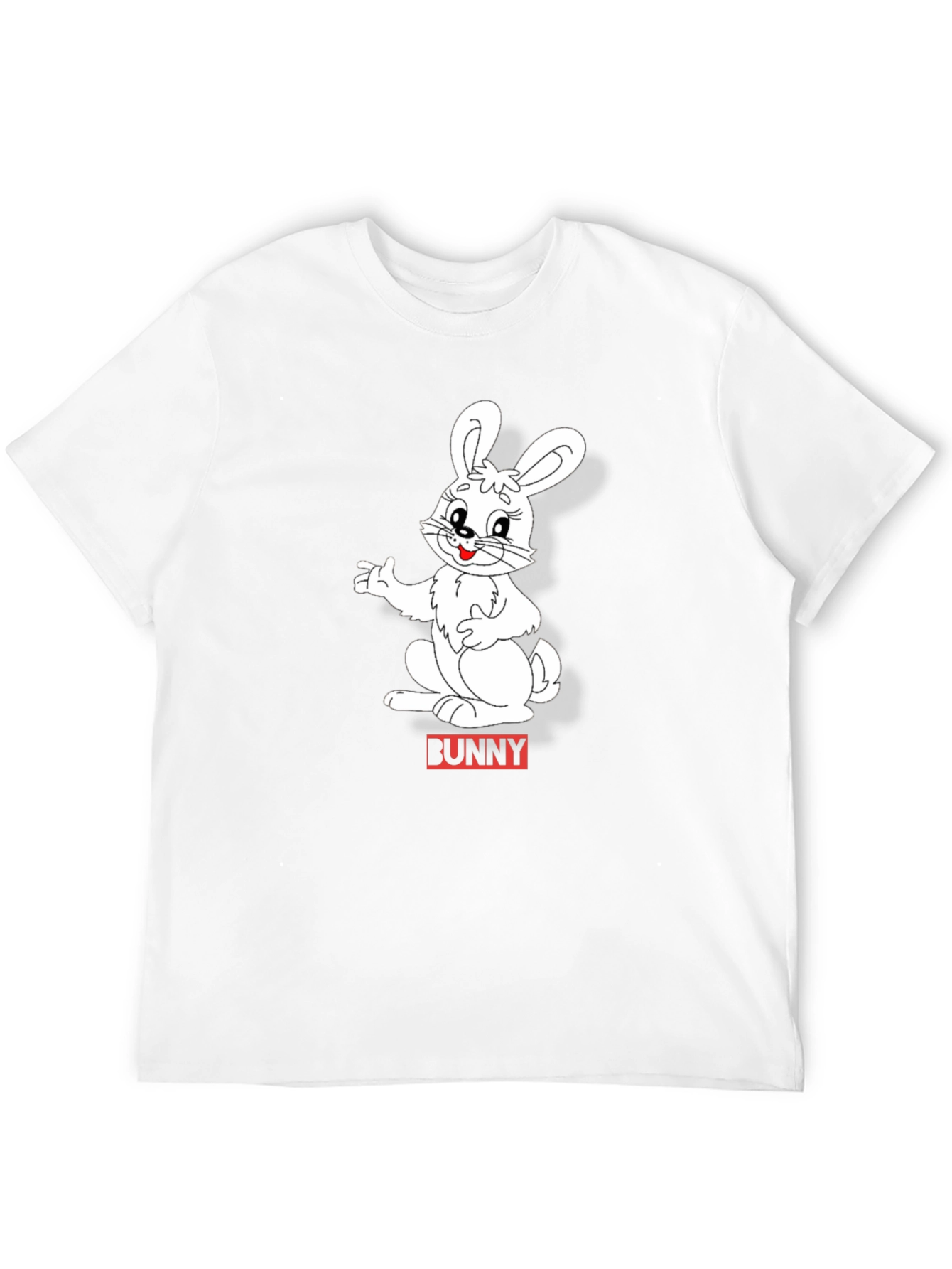 Black Bunny Graphic Black T-Shirt - Soft Cotton Blend Casual Tee view 12