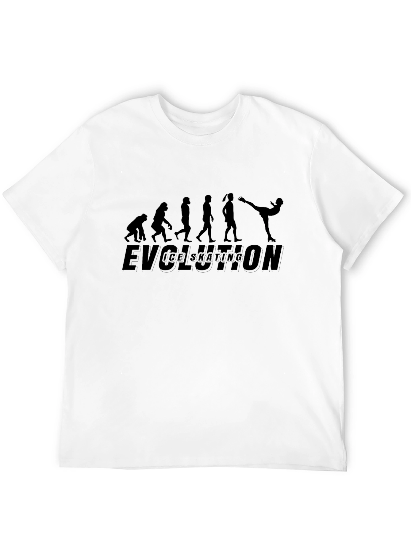 Black Ice Skating Evolution T-Shirt - Black view 12
