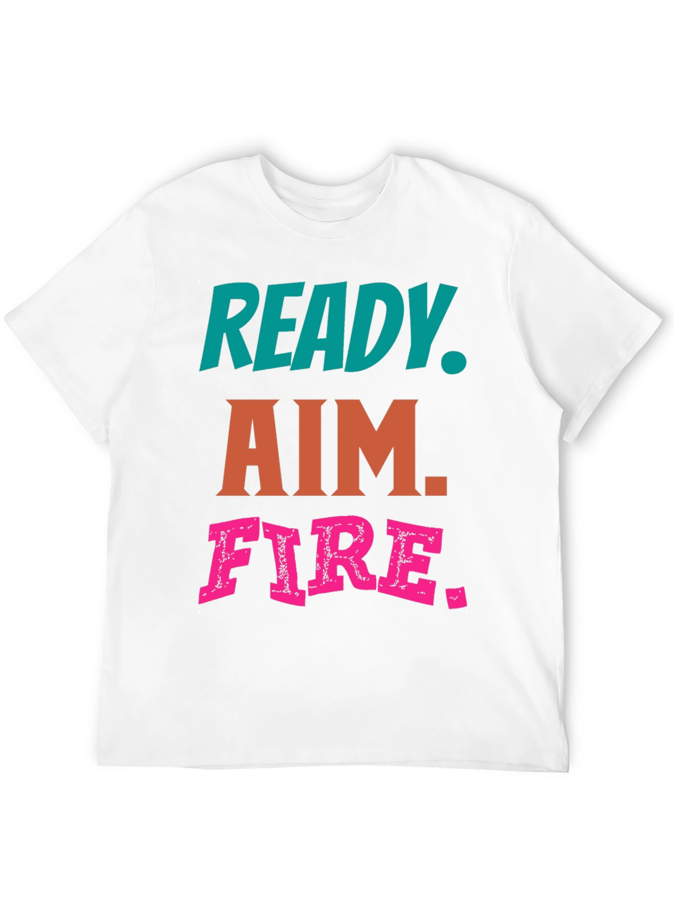 Black Ready Aim Fire Graphic Tee - Black Cotton T-Shirt view 12