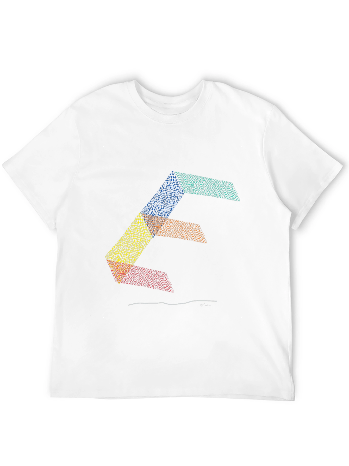 Black Abstract Letter Graphic Print Tee view 12