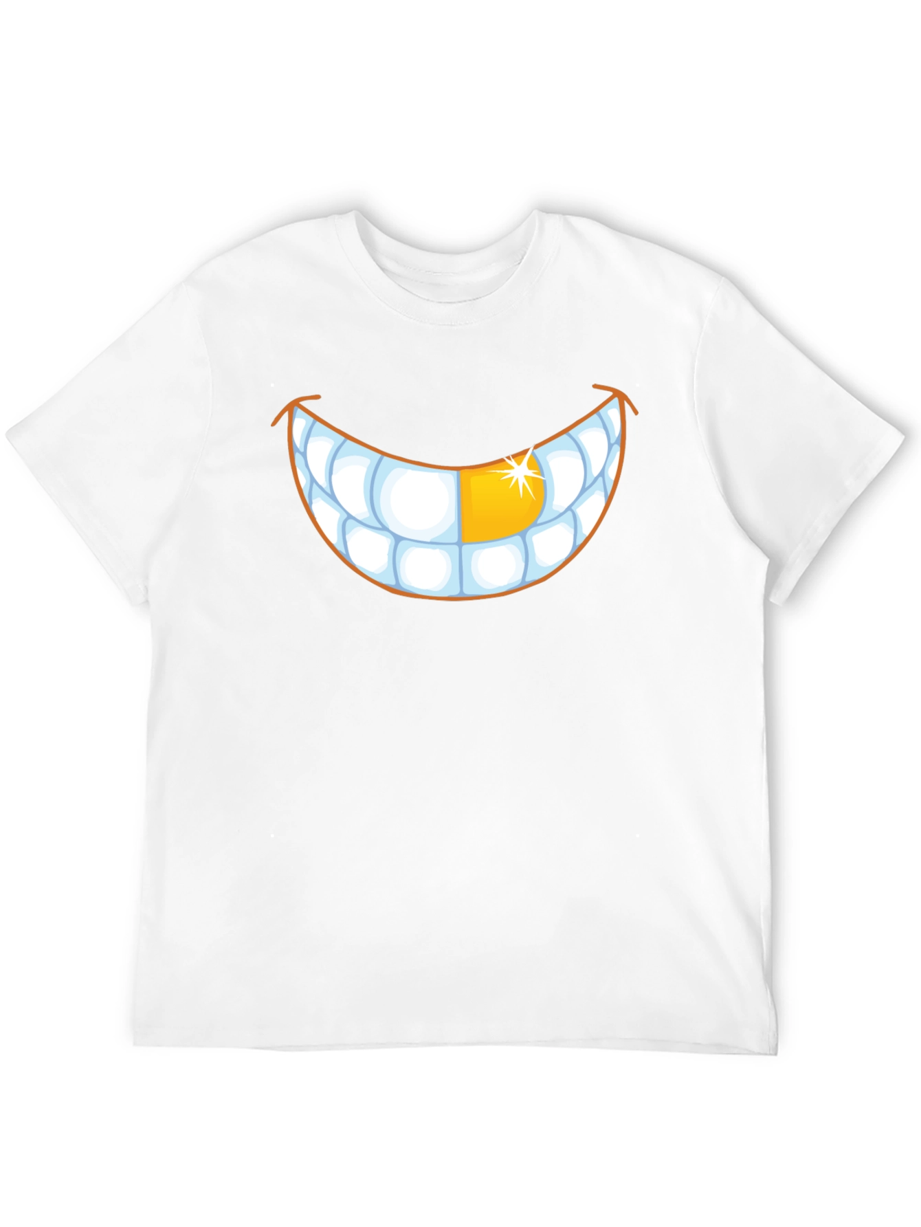 Black Grinning Teeth Graphic Tee - Gold Tooth view 12