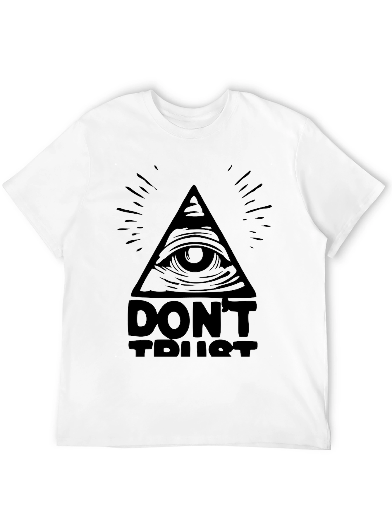 Black All-Seeing Eye Graphic Tee - Conspiracy Black T-Shirt view 12