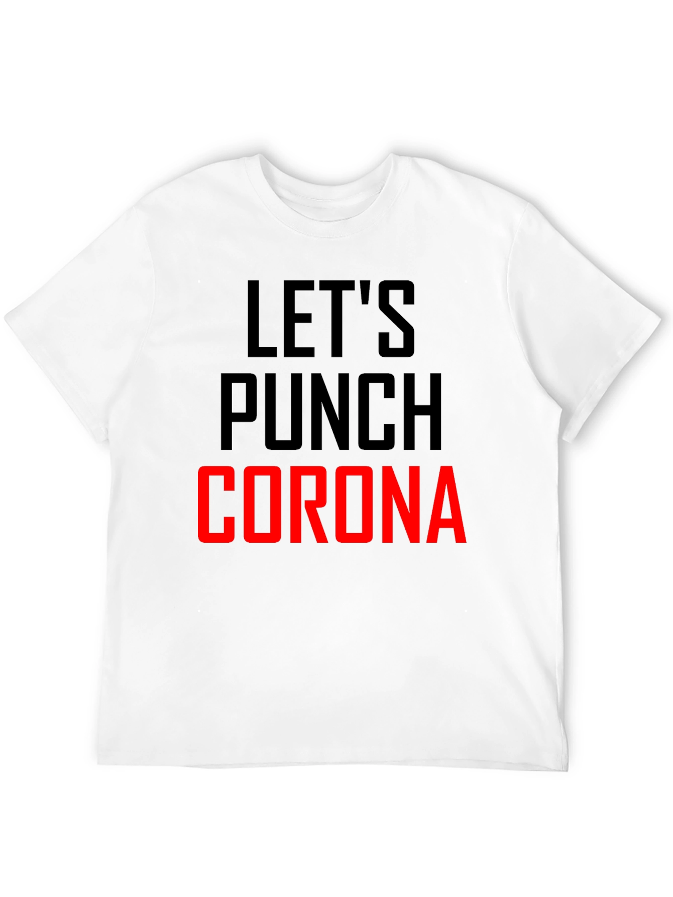 Black Let's Punch Corona Black Graphic T-Shirt view 12