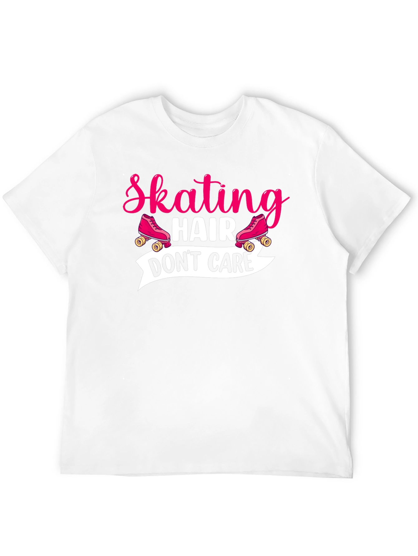 Black Skating Hair Don't Care T-Shirt view 12