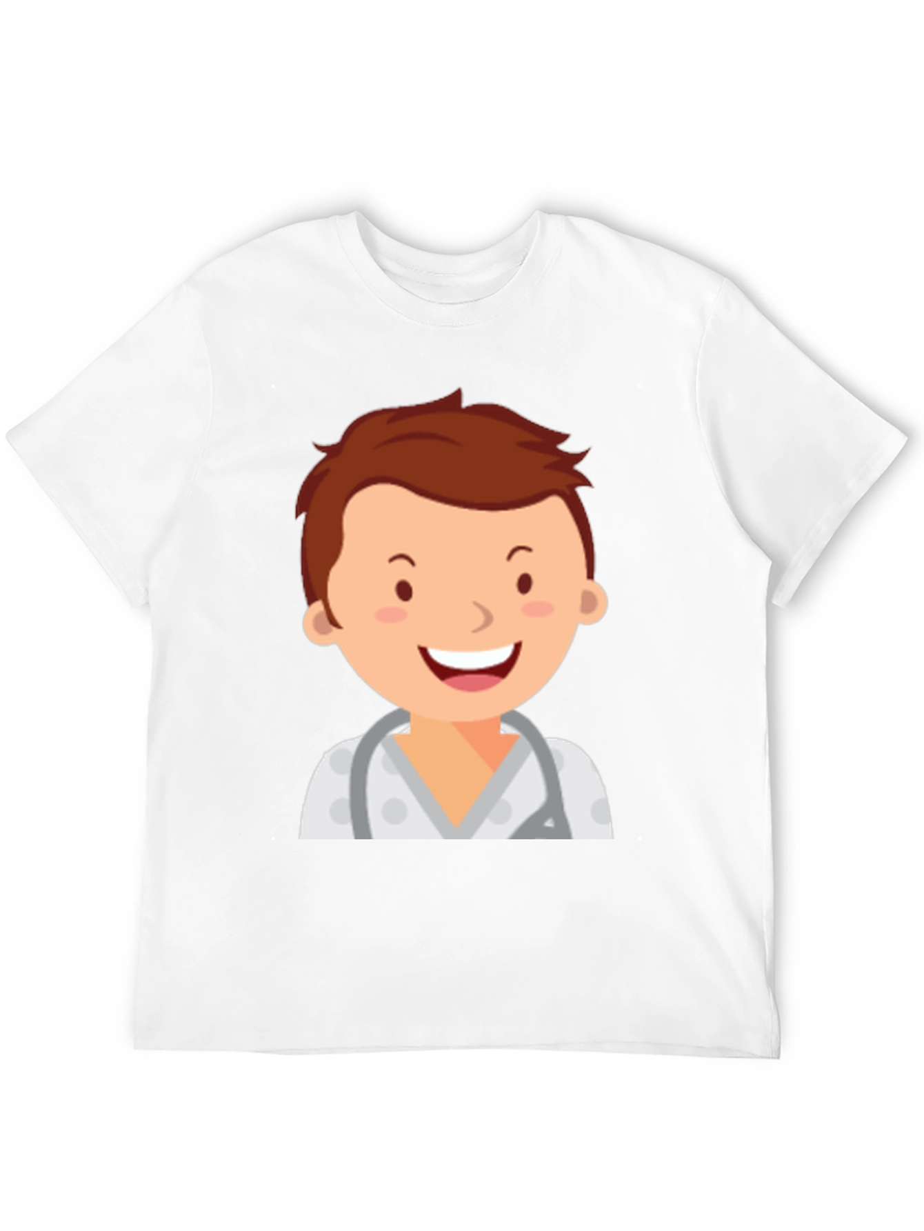 Black Cartoon Doctor Graphic T-Shirt - Black view 12