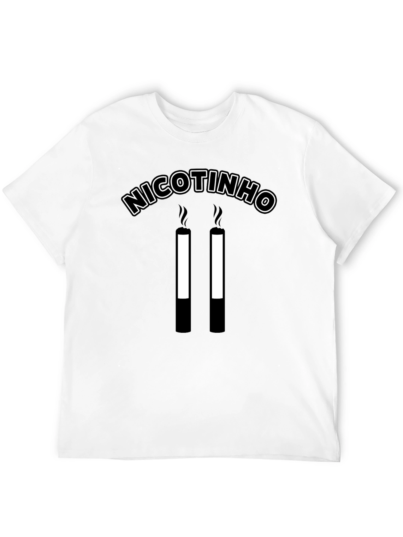 Black Nicotinho Funny Graphic T-Shirt view 12