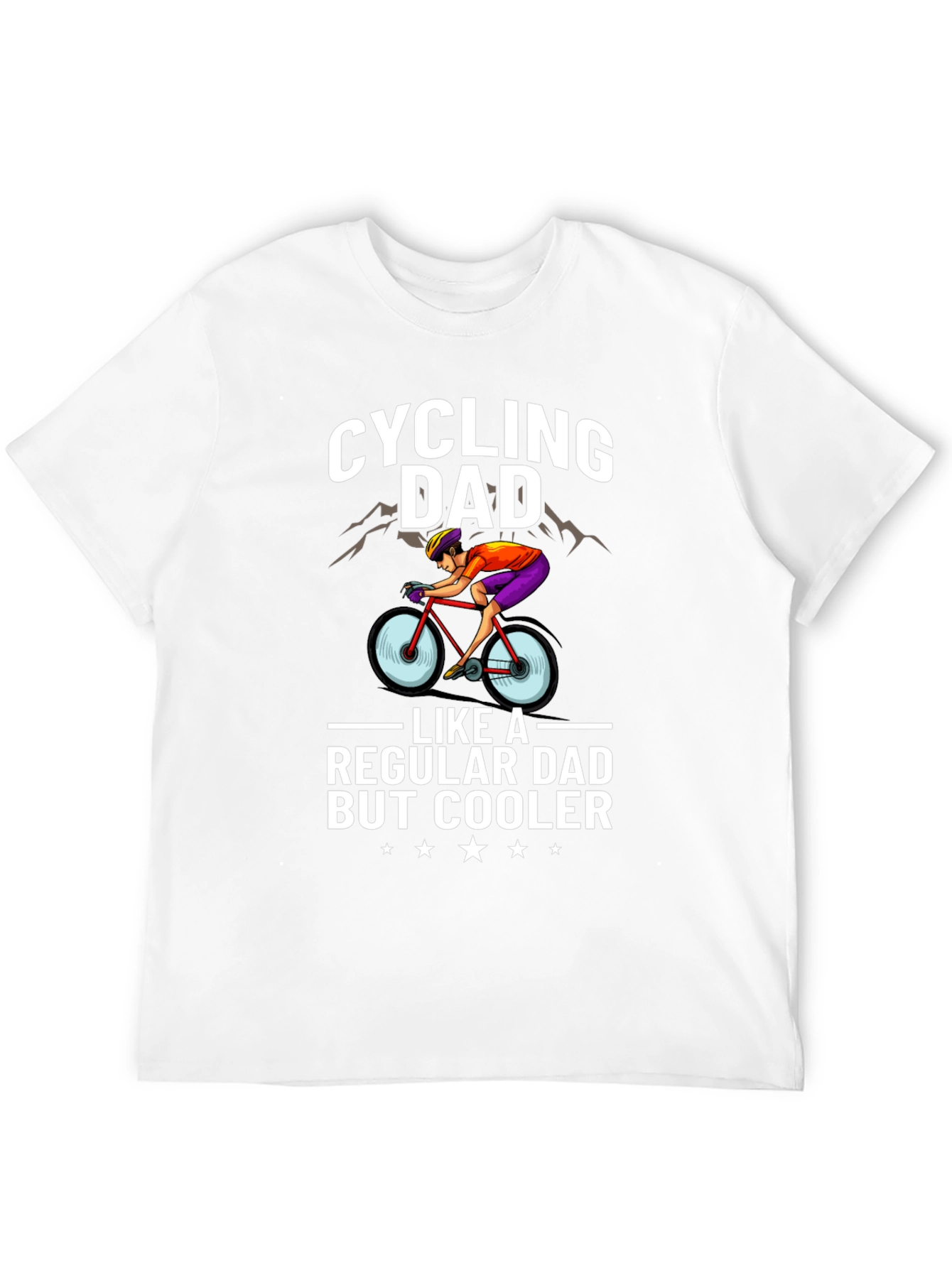Black Cycling Dad T-Shirt - Cool Dad Style! view 12