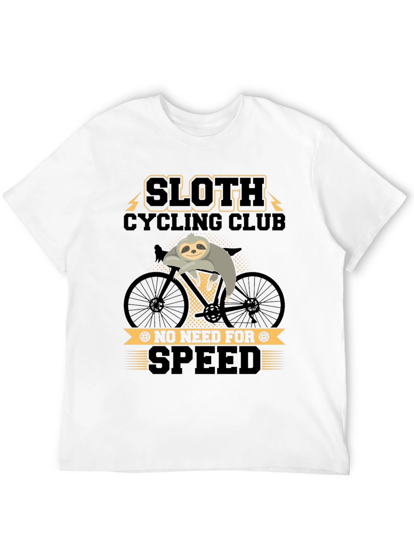Black Sloth Cycling Club Graphic T-Shirt view 12