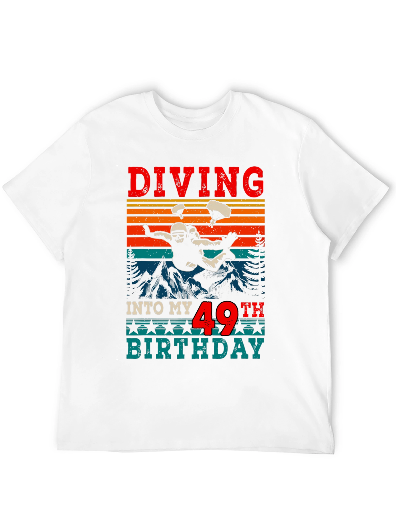 Black Diving Into My 49th Birthday T-Shirt view 12