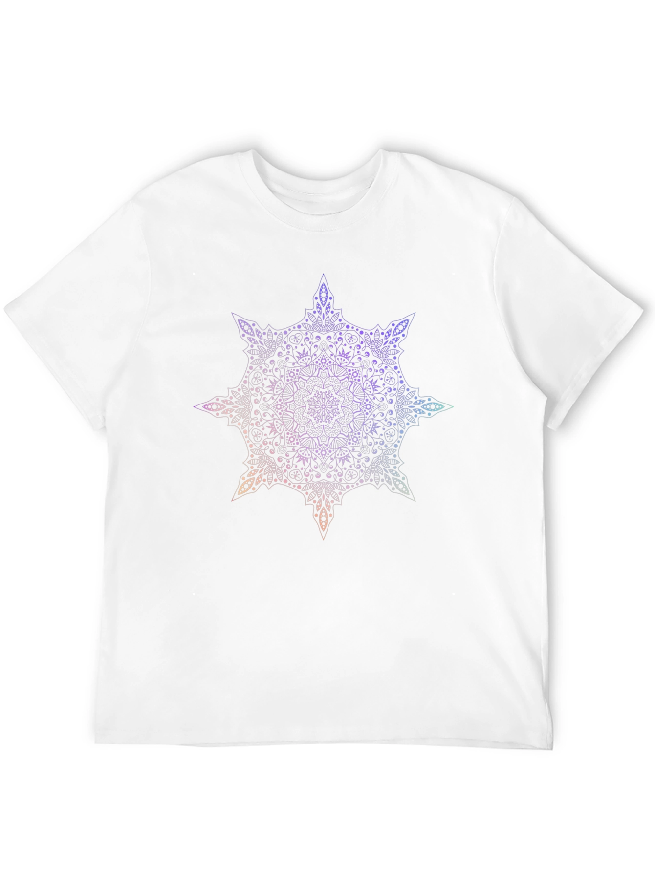 Mandala Print Black T-Shirt - 12