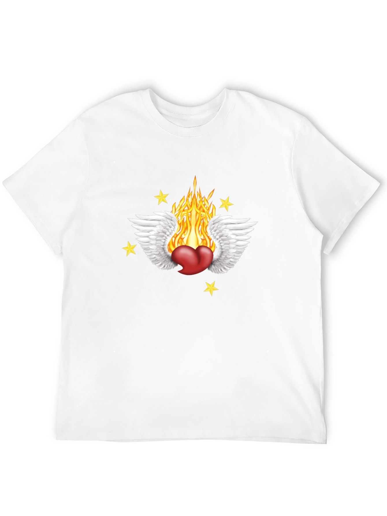 Black Heart On Fire Graphic Tee view 12
