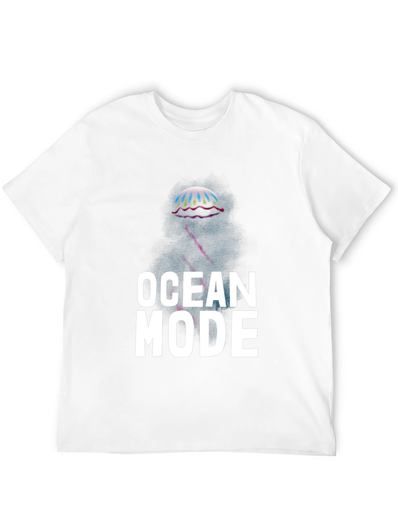 Black Ocean Mode Graphic Tee - Unique Jellyfish Design view 12