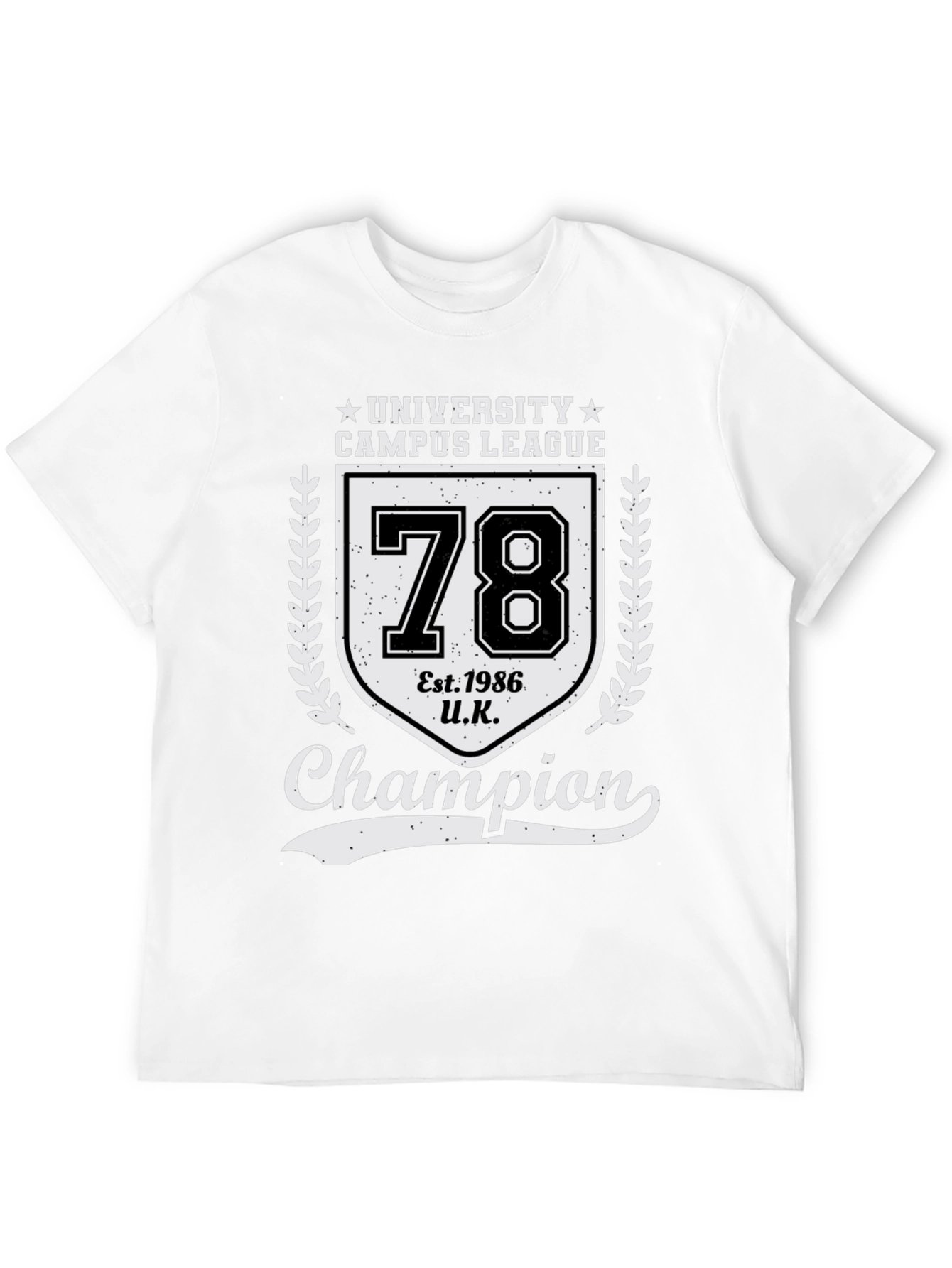 Black University Campus League Champion T-Shirt view 12