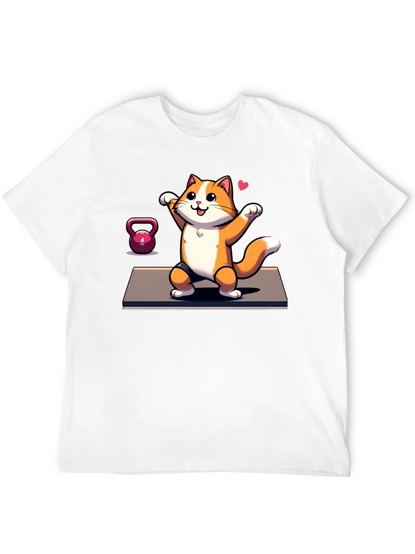 Black Funny Cat Gym T-Shirt view 12