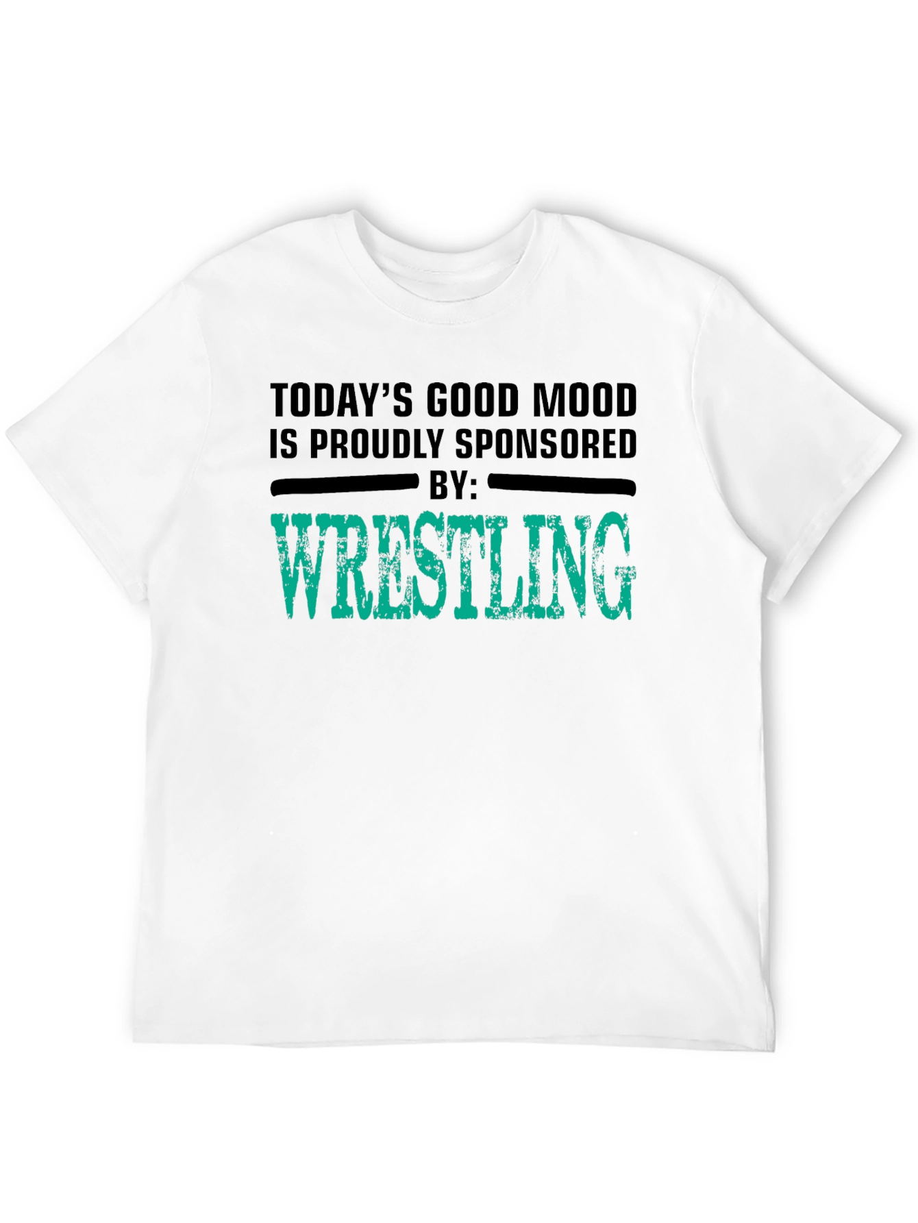 Black Wrestling Sponsored Good Mood T-Shirt view 12