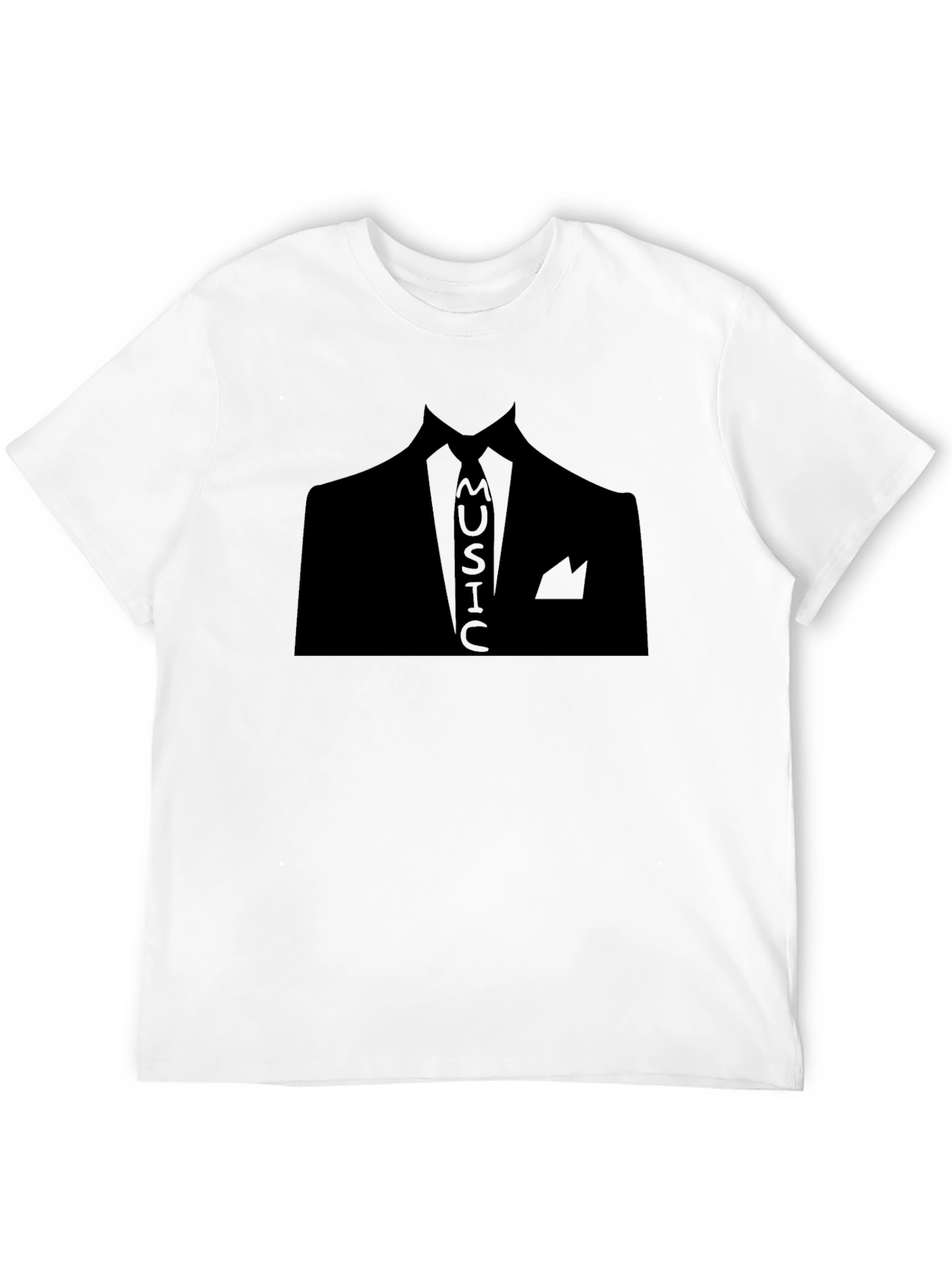 Black Music Suit Black Graphic Tee view 12