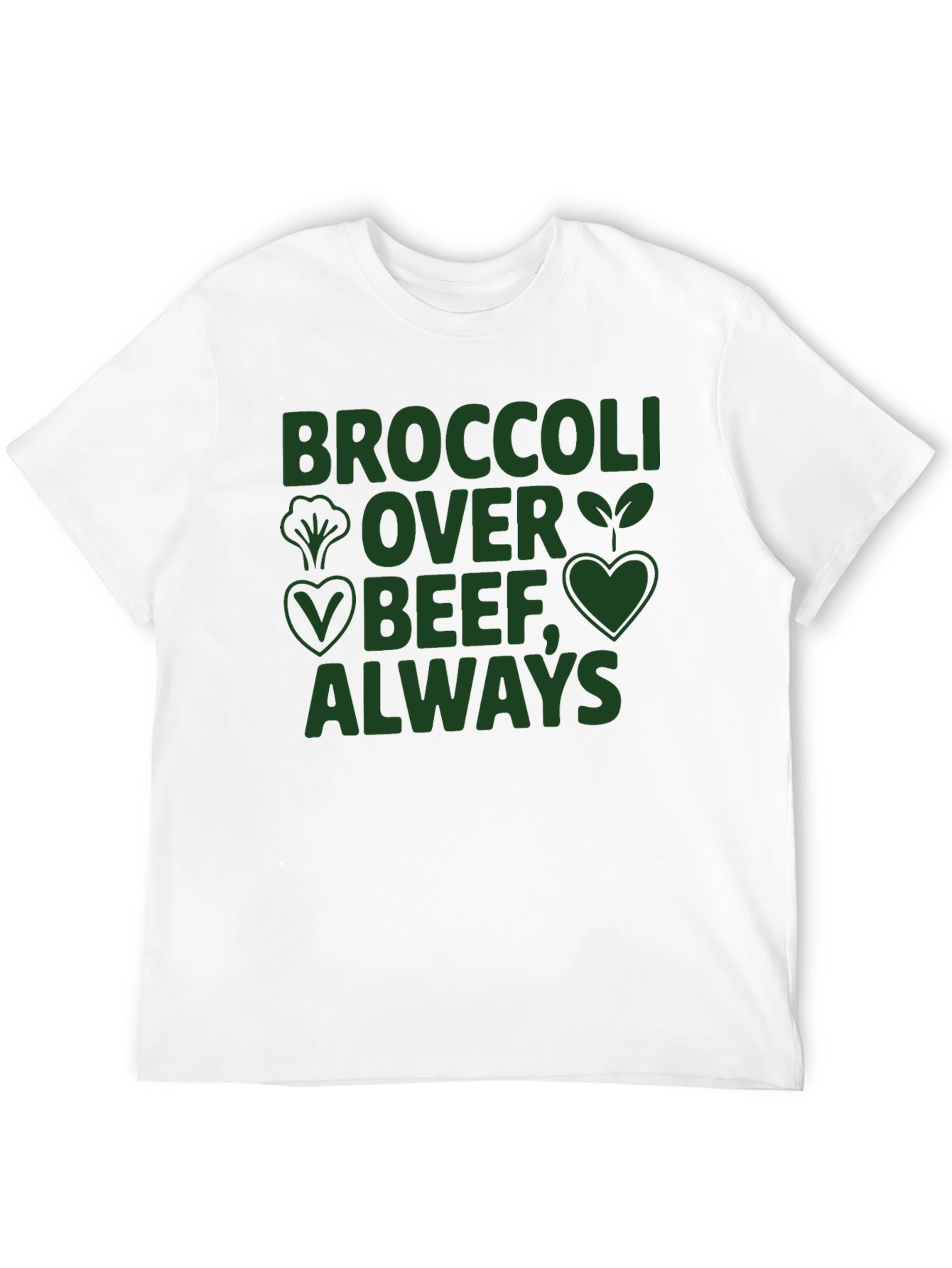 Black Vegan Broccoli Over Beef Always Graphic Tee view 12