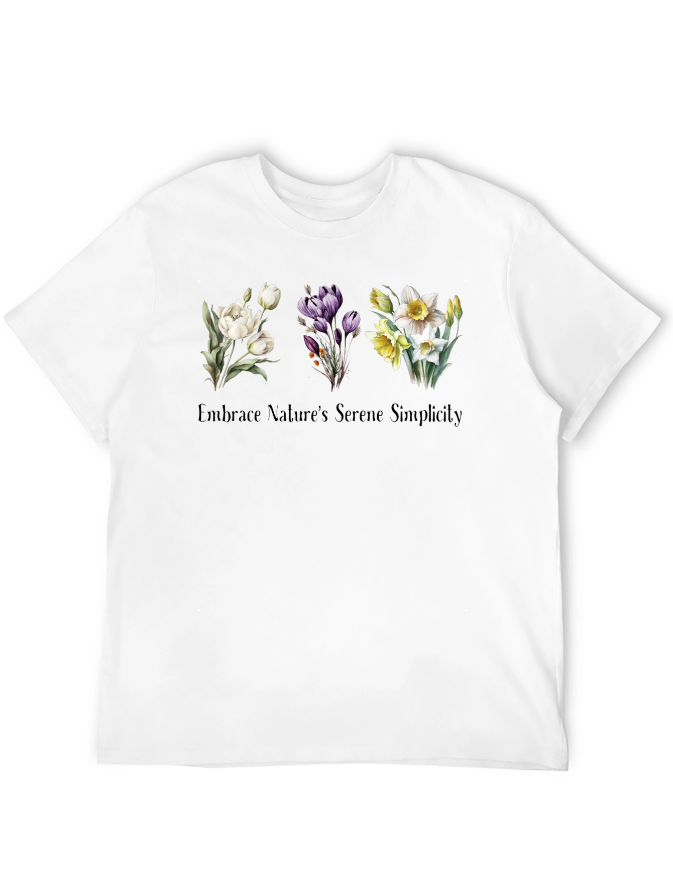 Black Nature's Serene Simplicity T-Shirt view 12