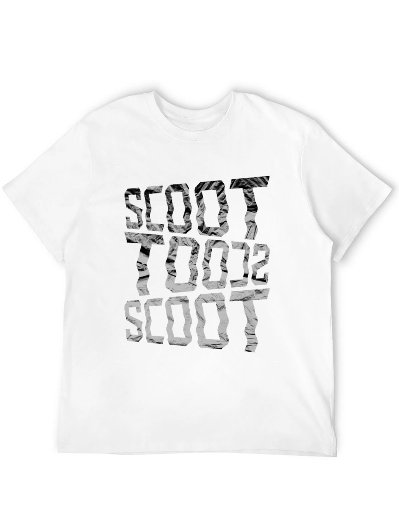 Black Scoot T-Shirt - Unique Distressed Graphic Tee view 12