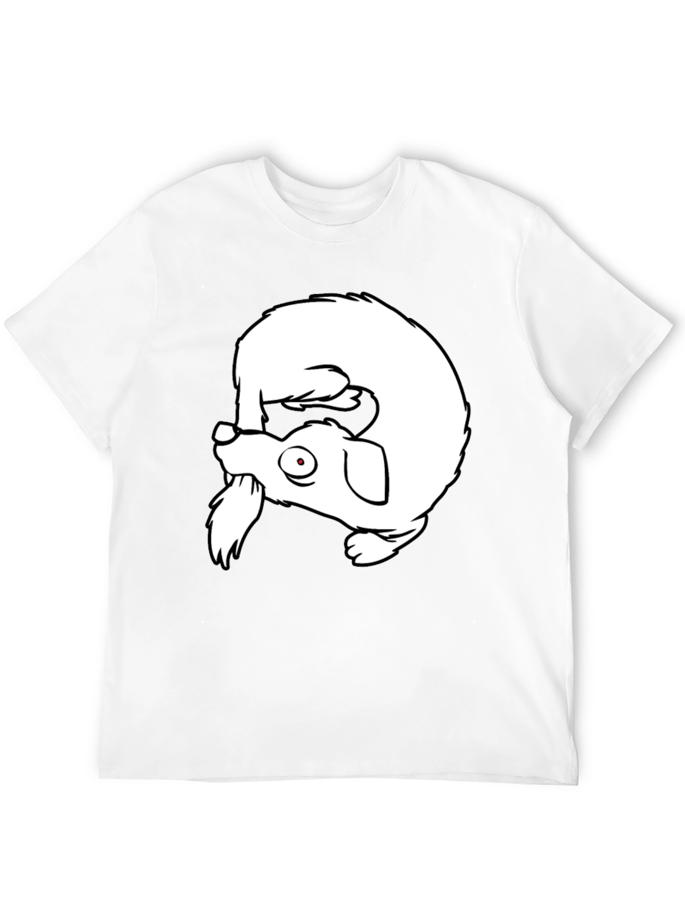 Black Upside Down Dog Graphic Tee - Funny Novelty Shirt view 12