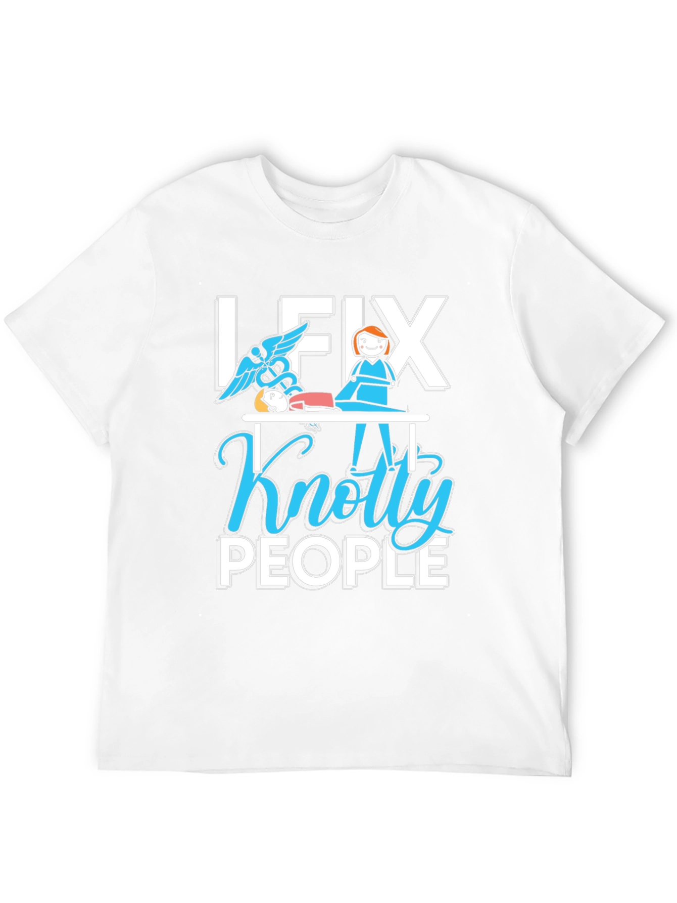 Black I Fix Knotty People T-Shirt view 12