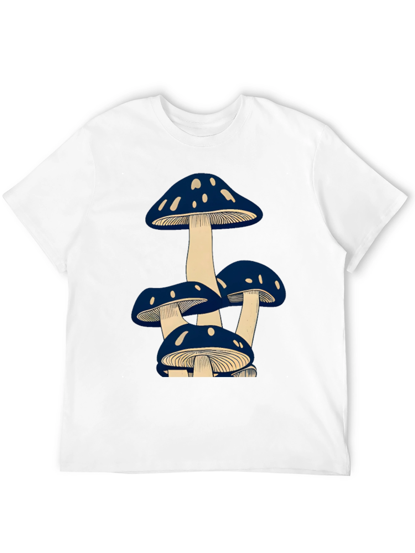 Black Mushroom Graphic Tee - Unisex Black T-Shirt view 12