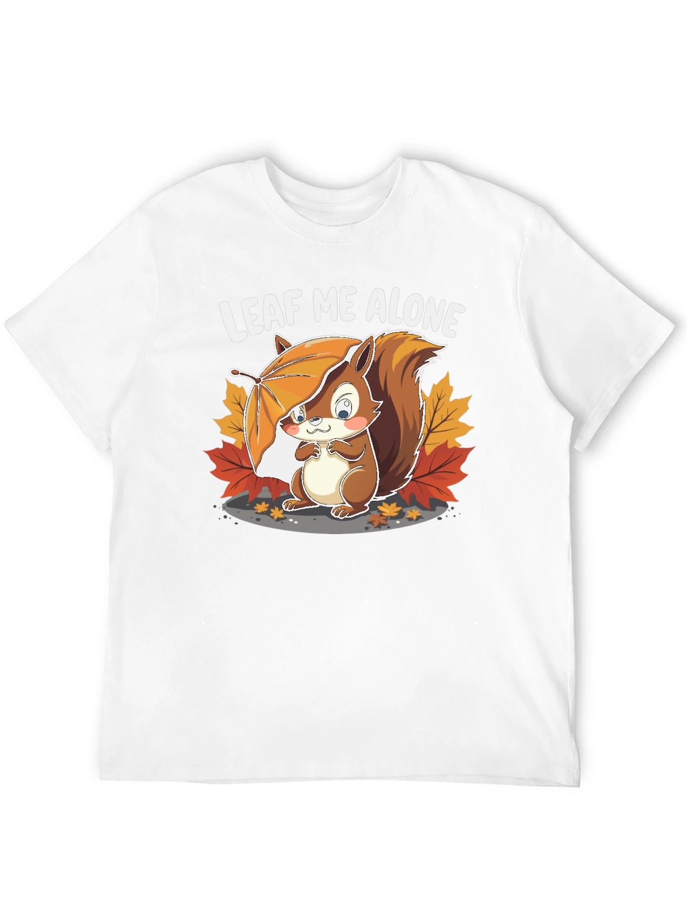 Black Leaf Me Alone Squirrel Graphic Tee - Unisex view 12